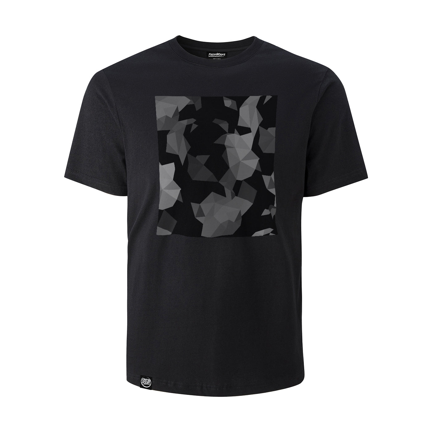 Cubes Black Cotton T-Shirt