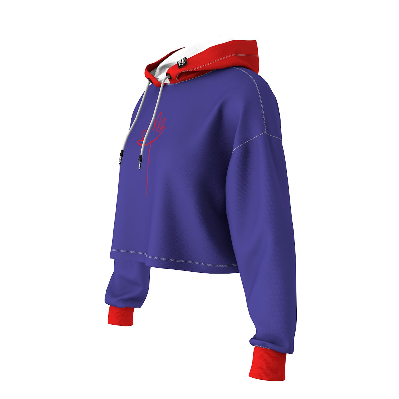 Adicolor tricolor best sale trefoil crop hoodie