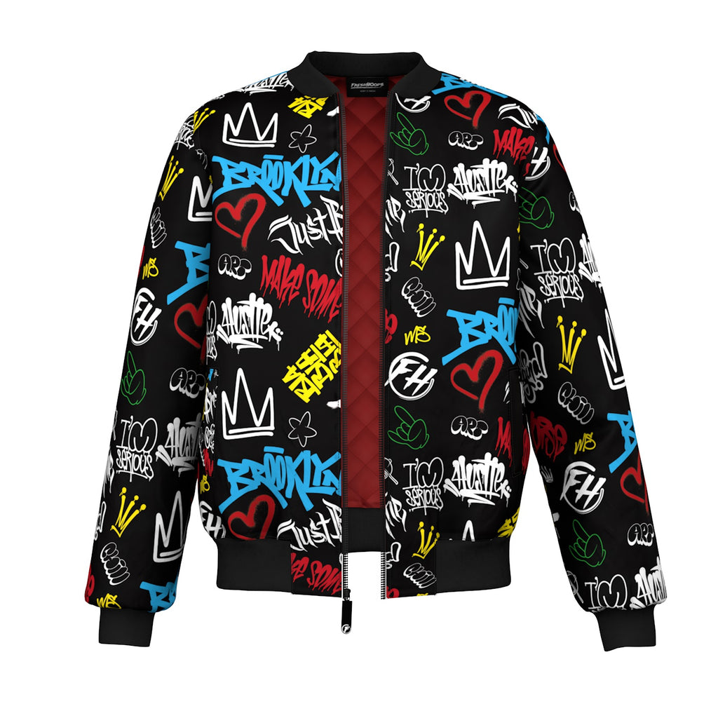 Hybrid Graffiti Bomber Jacket