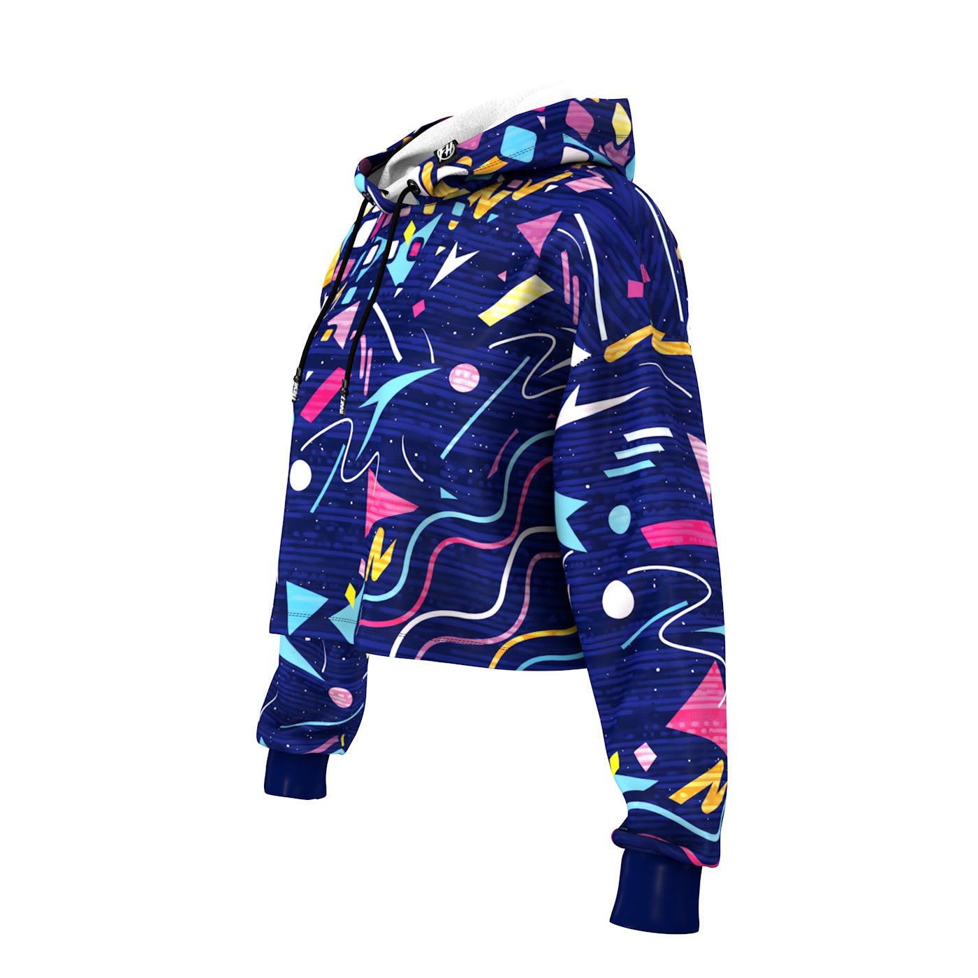 Dizzy Shapes Cropped Hoodie