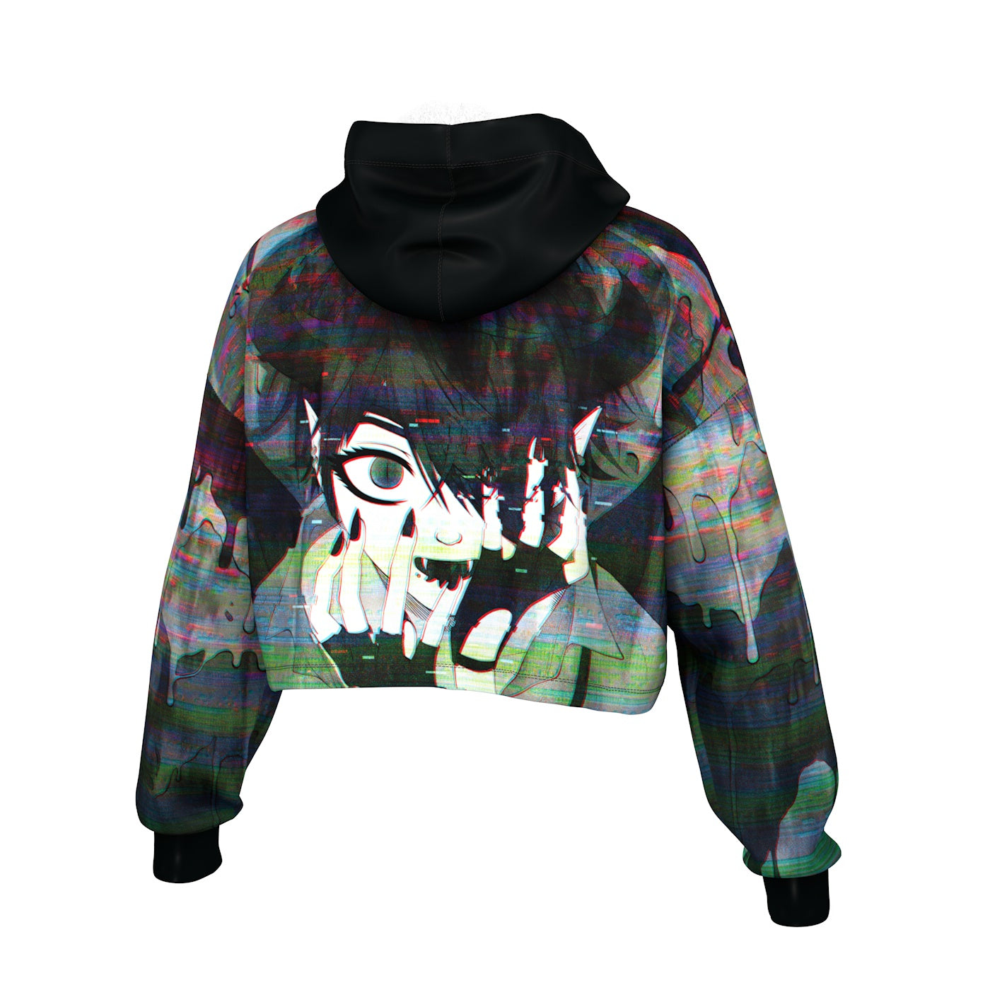 Swallowed By Darkness Cropped Hoodie