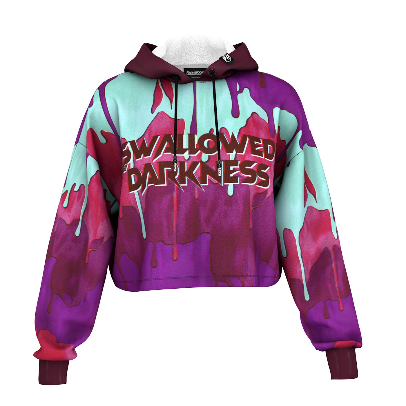 Swallowed By Darkness Cropped Hoodie