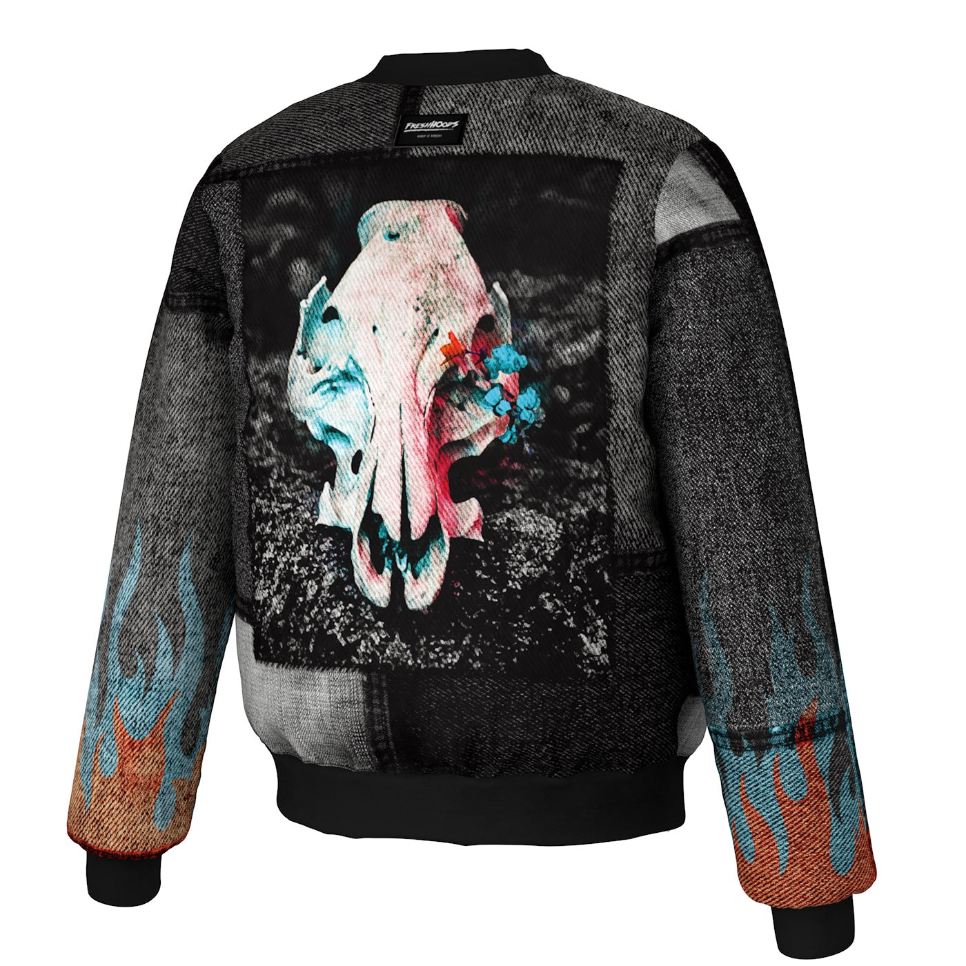 Patched Path Bomber Jacket
