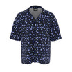 Blue Flowers Oversized Button Shirt