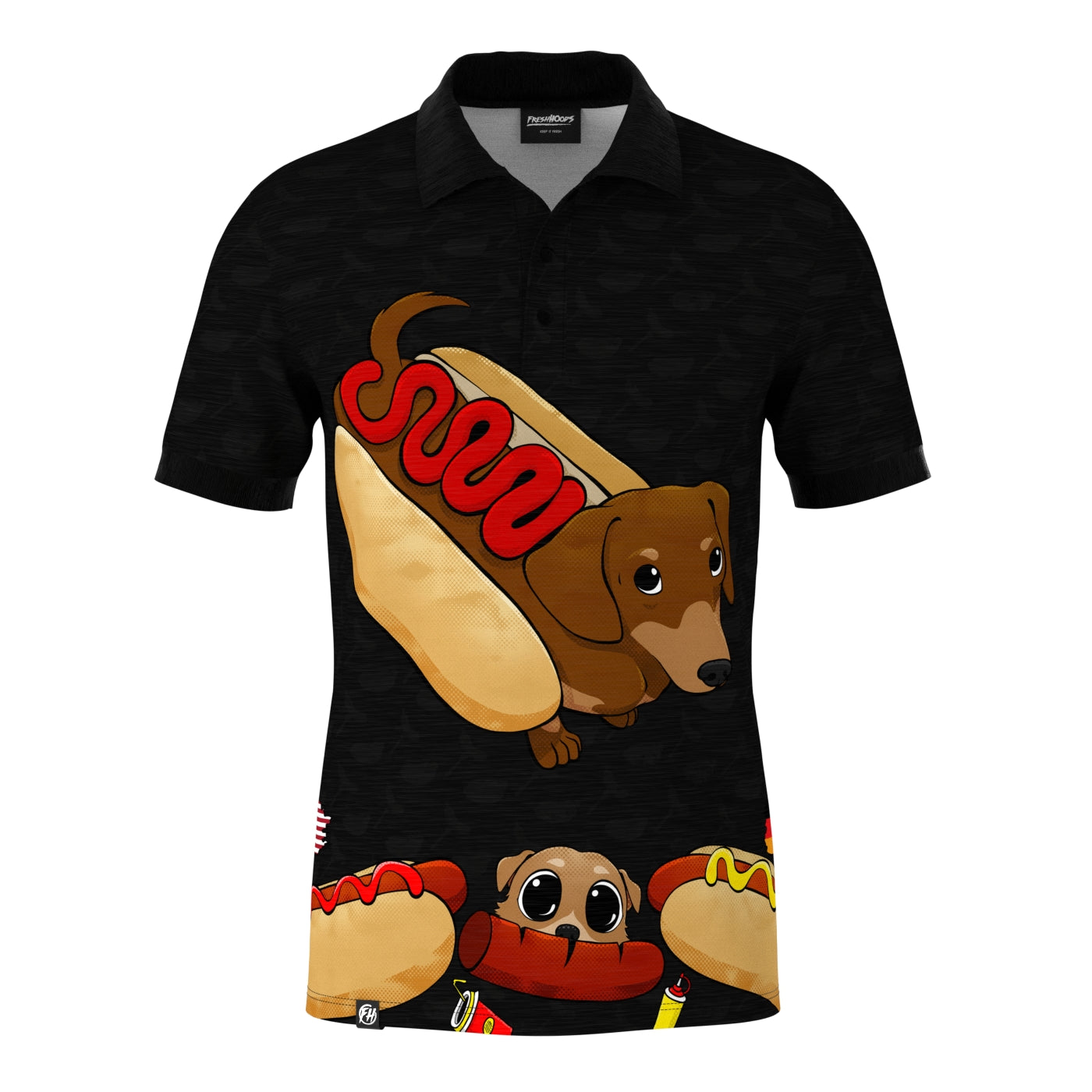 Hot Dog Polo Shirt