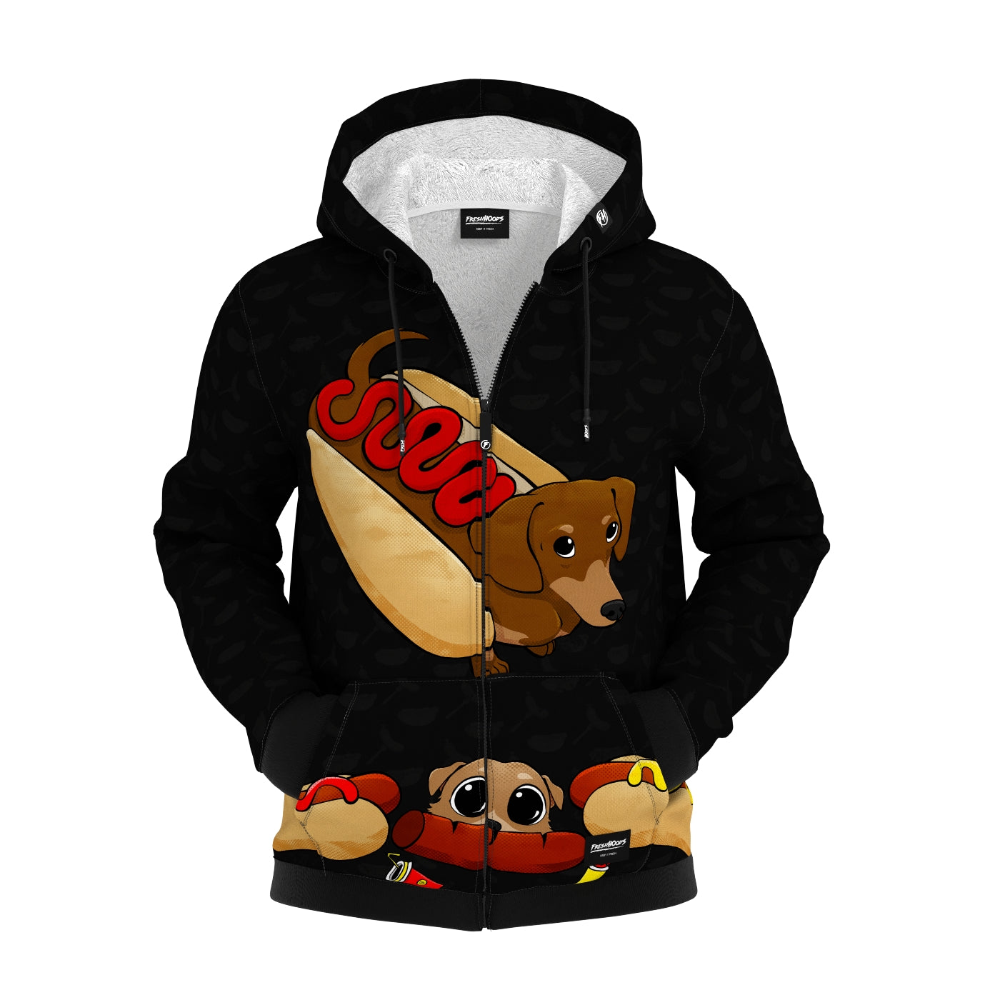 Hot Dog Zip Up Hoodie