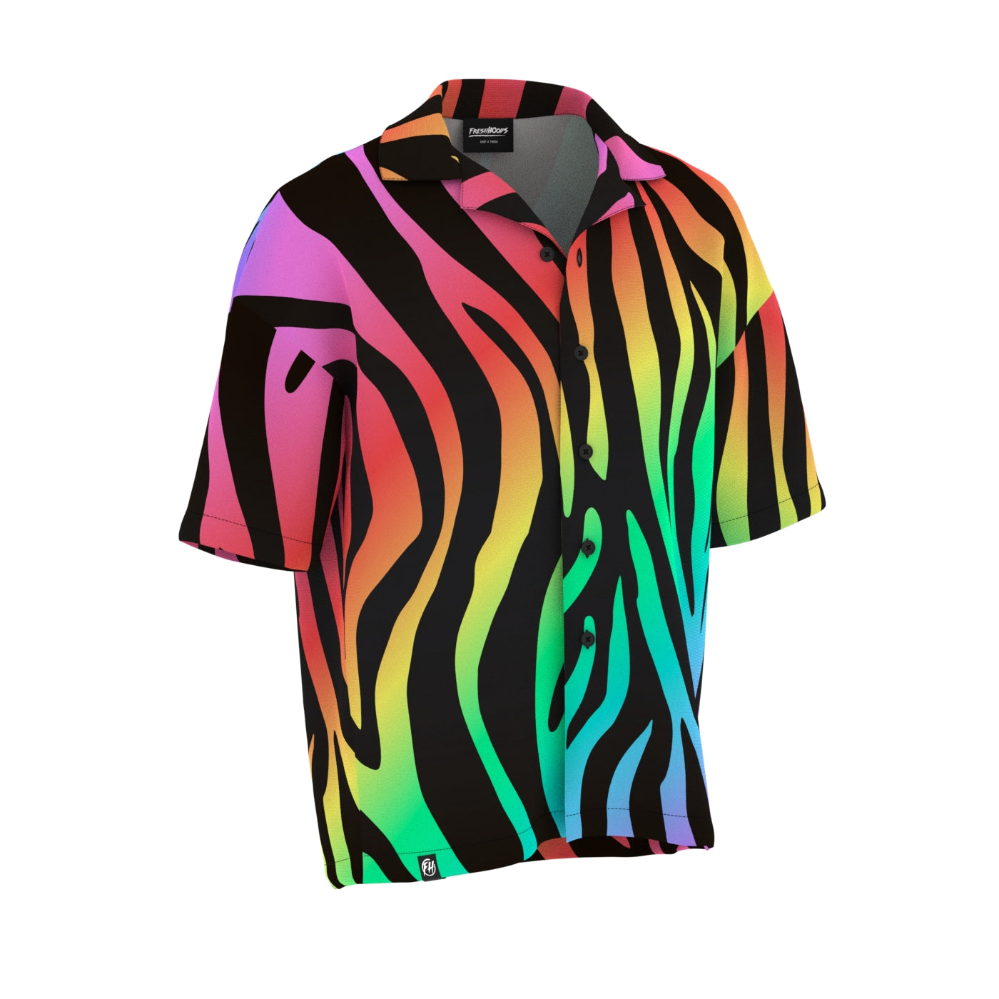 Neon Zebra Oversized Button Shirt