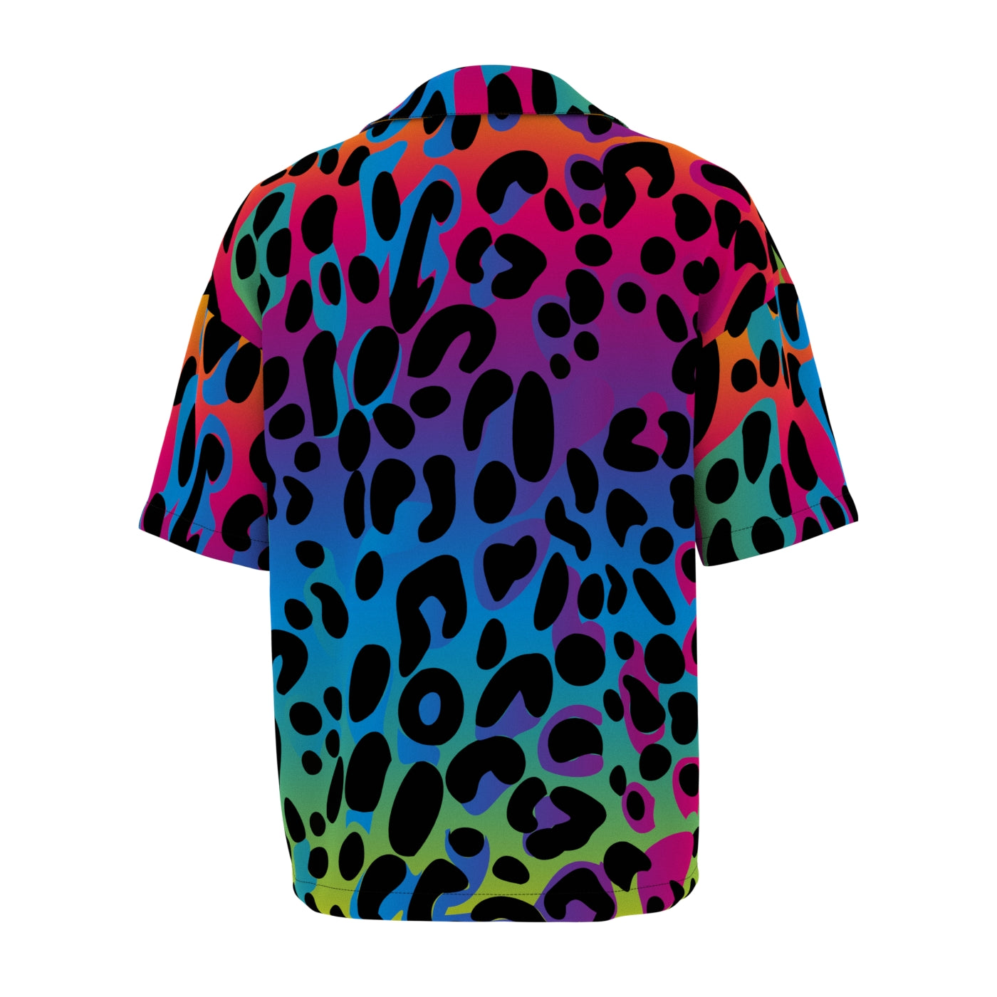 Neon Leopard Oversized Button Shirt