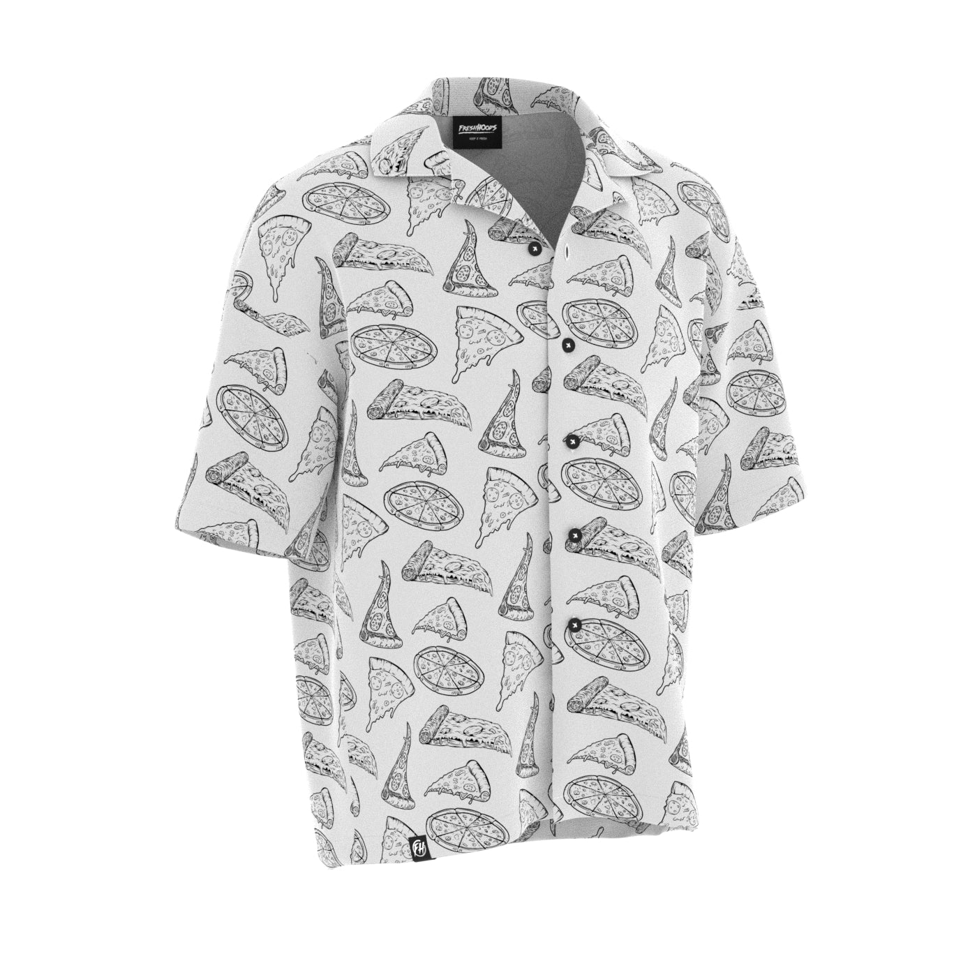 Pizza Party Oversized Button Shirt