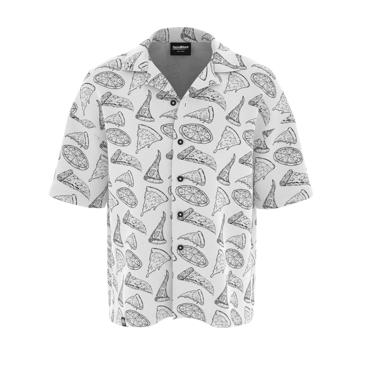 Pizza Party Oversized Button Shirt