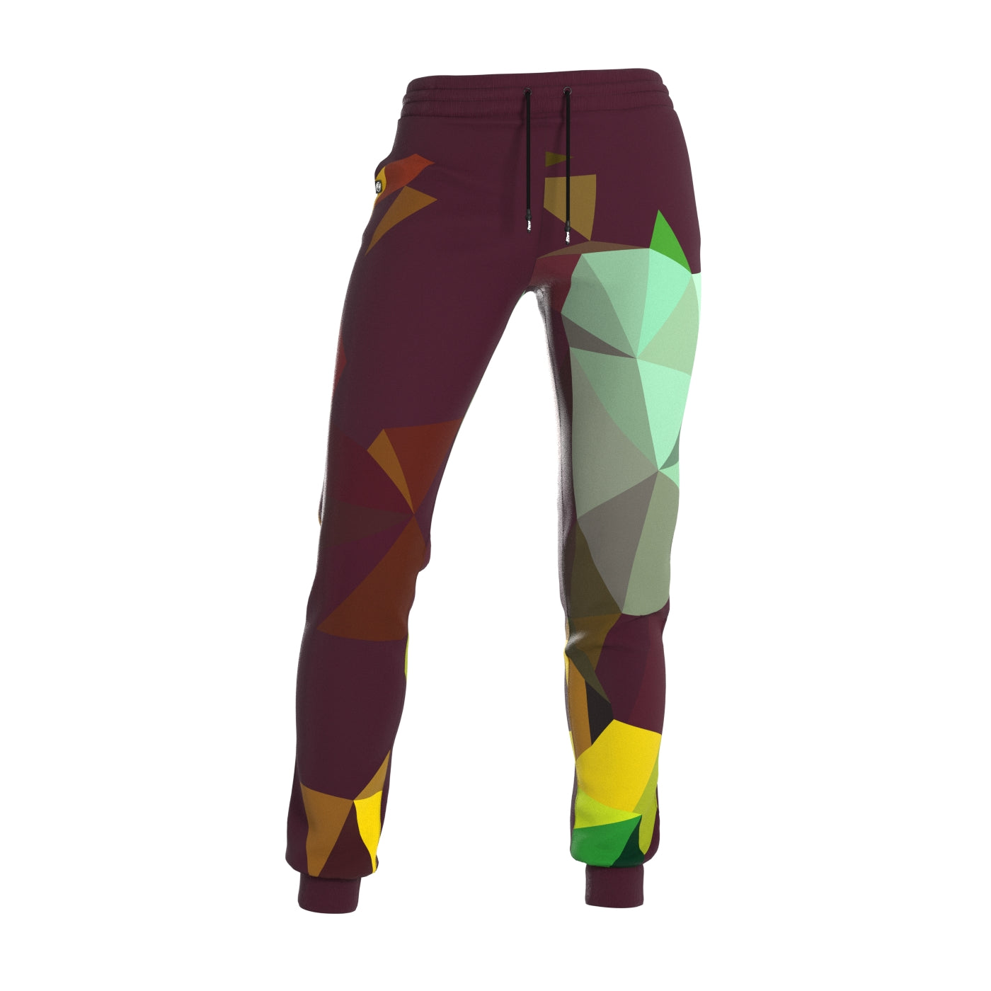 Cubes Maroon Women Sweatpants