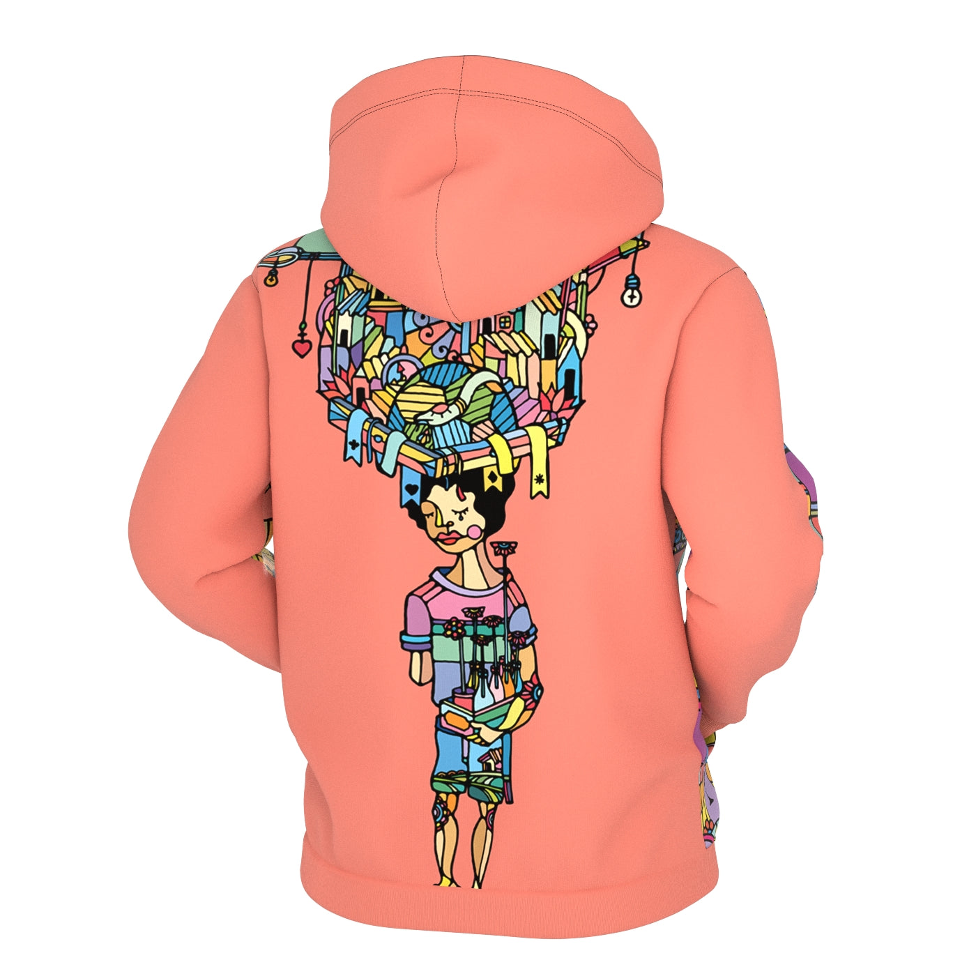 Peach zip clearance up hoodie