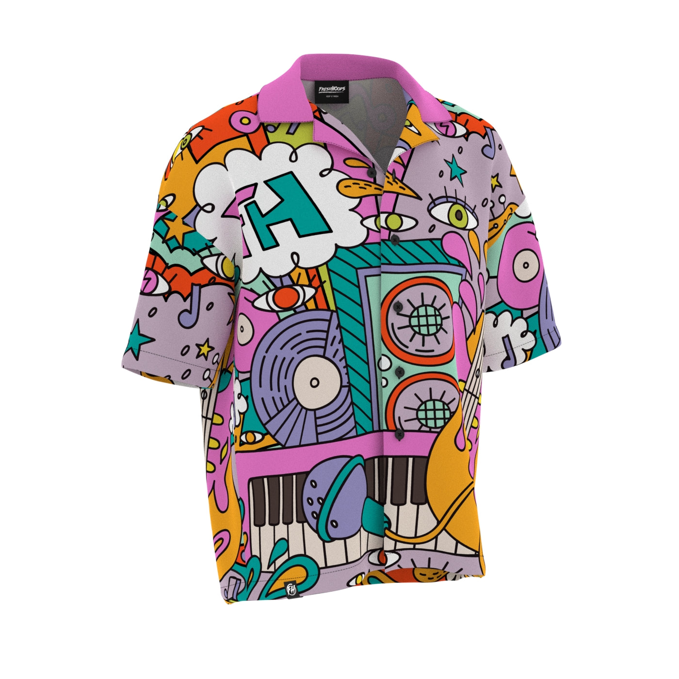 Feel the Music Oversized Button Shirt