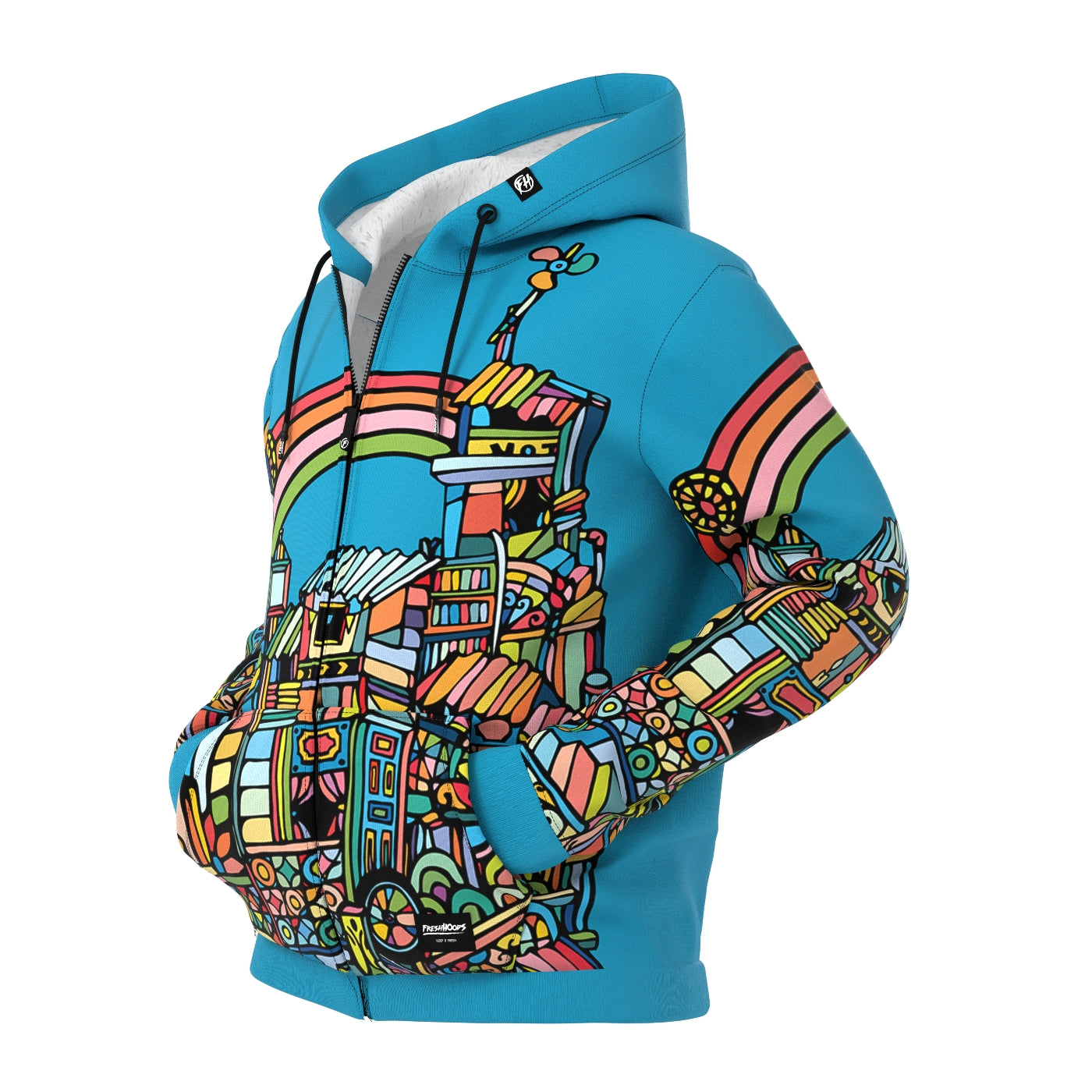 Rainboy Blue Zip Up Hoodie