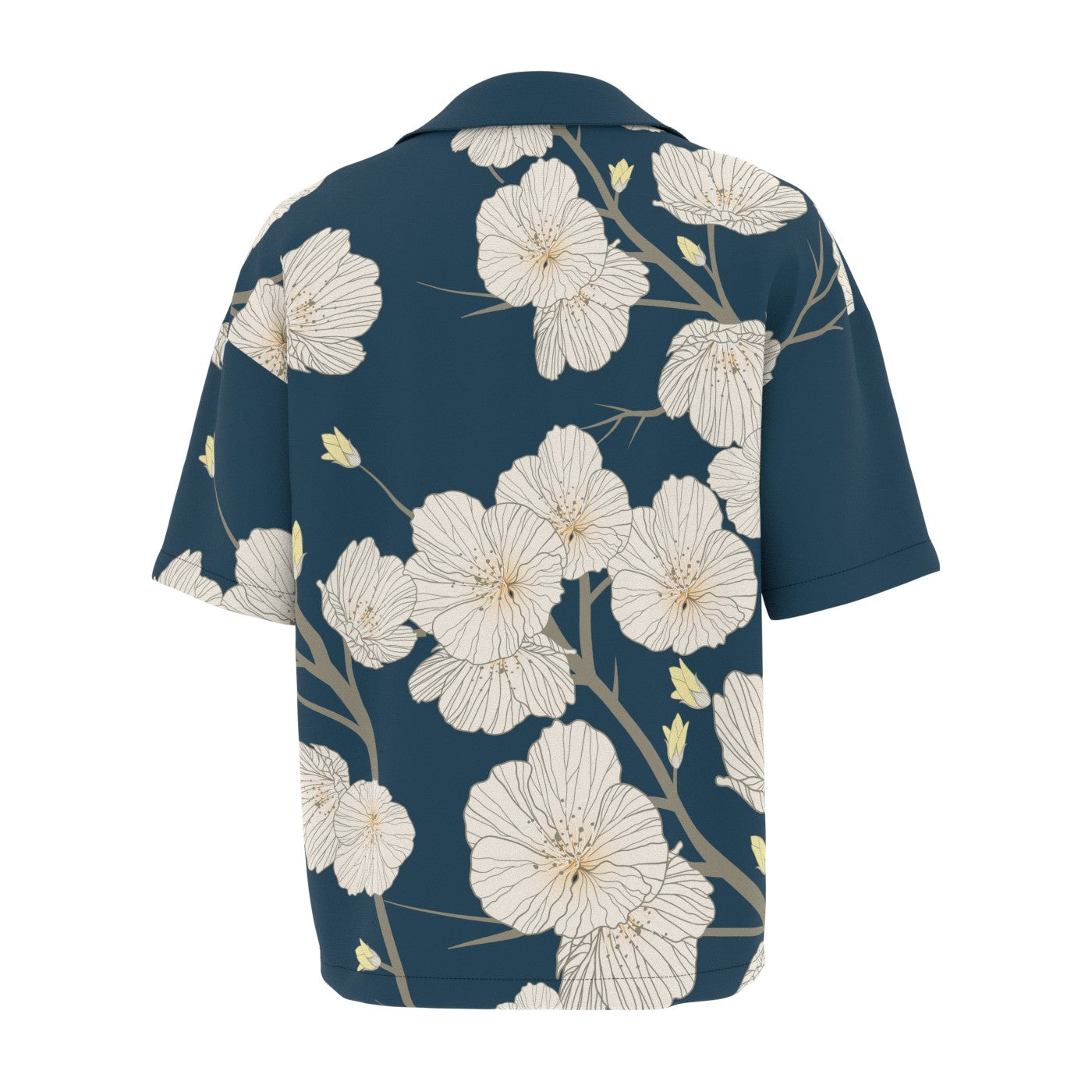 Drawn Sakura Oversized Button Shirt