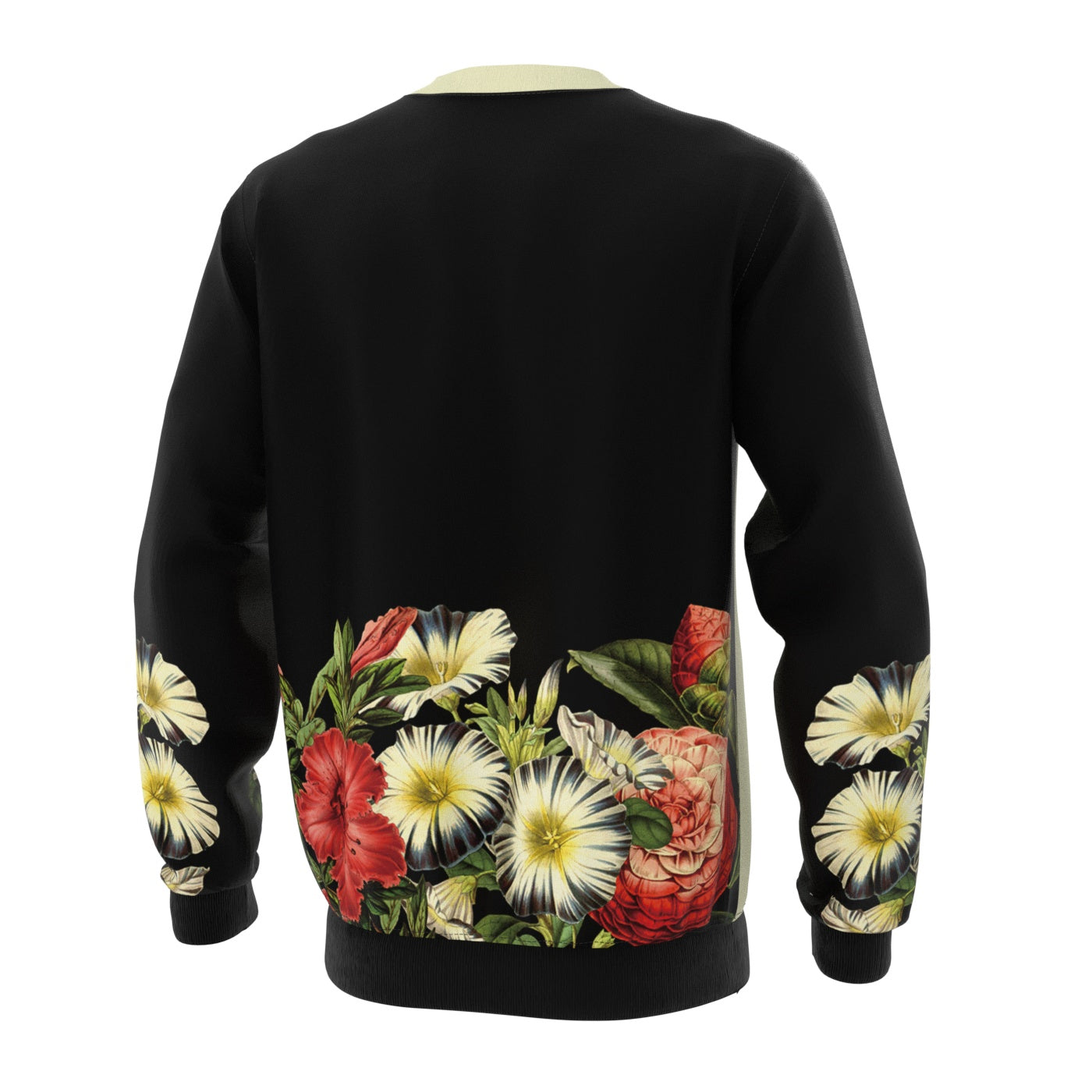 Black Cat Vintage Flowers Sweatshirt