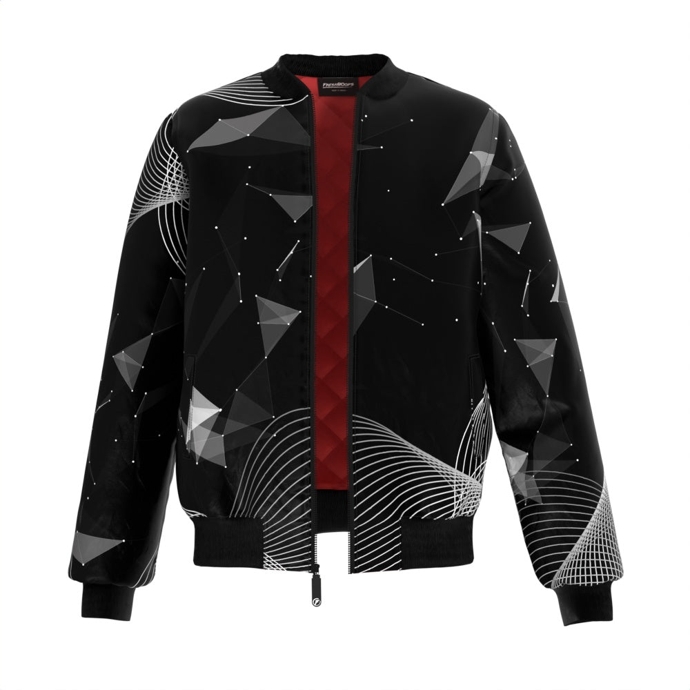 Poly Lines Bomber Jacket