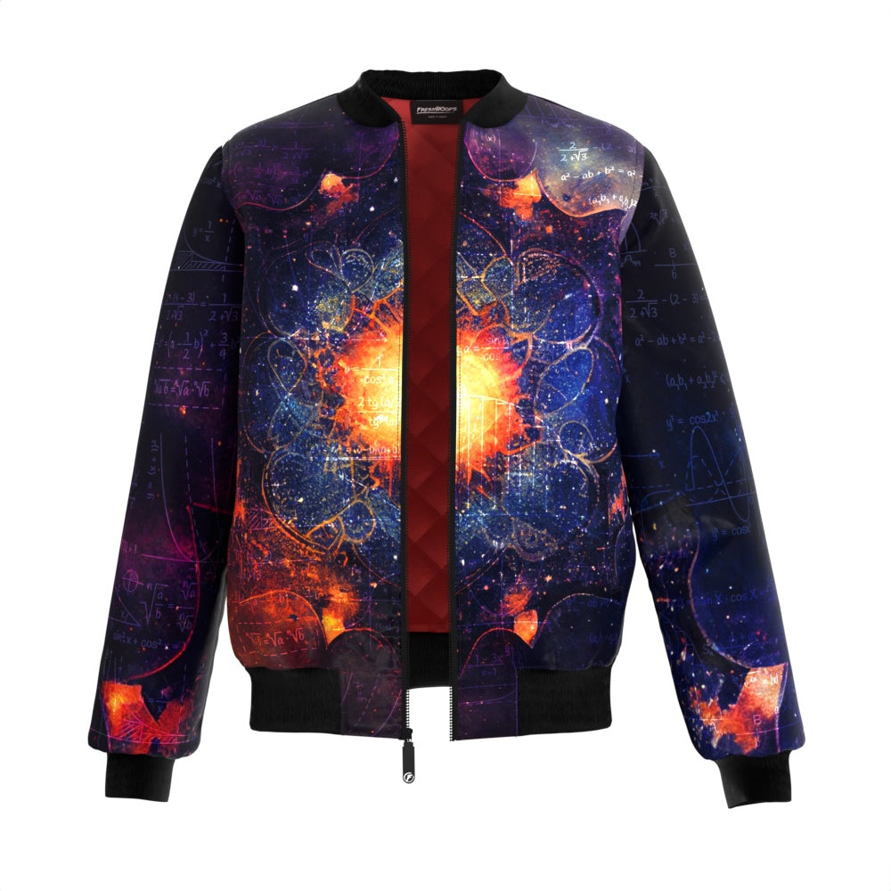 Purple Mandala Math Bomber Jacket