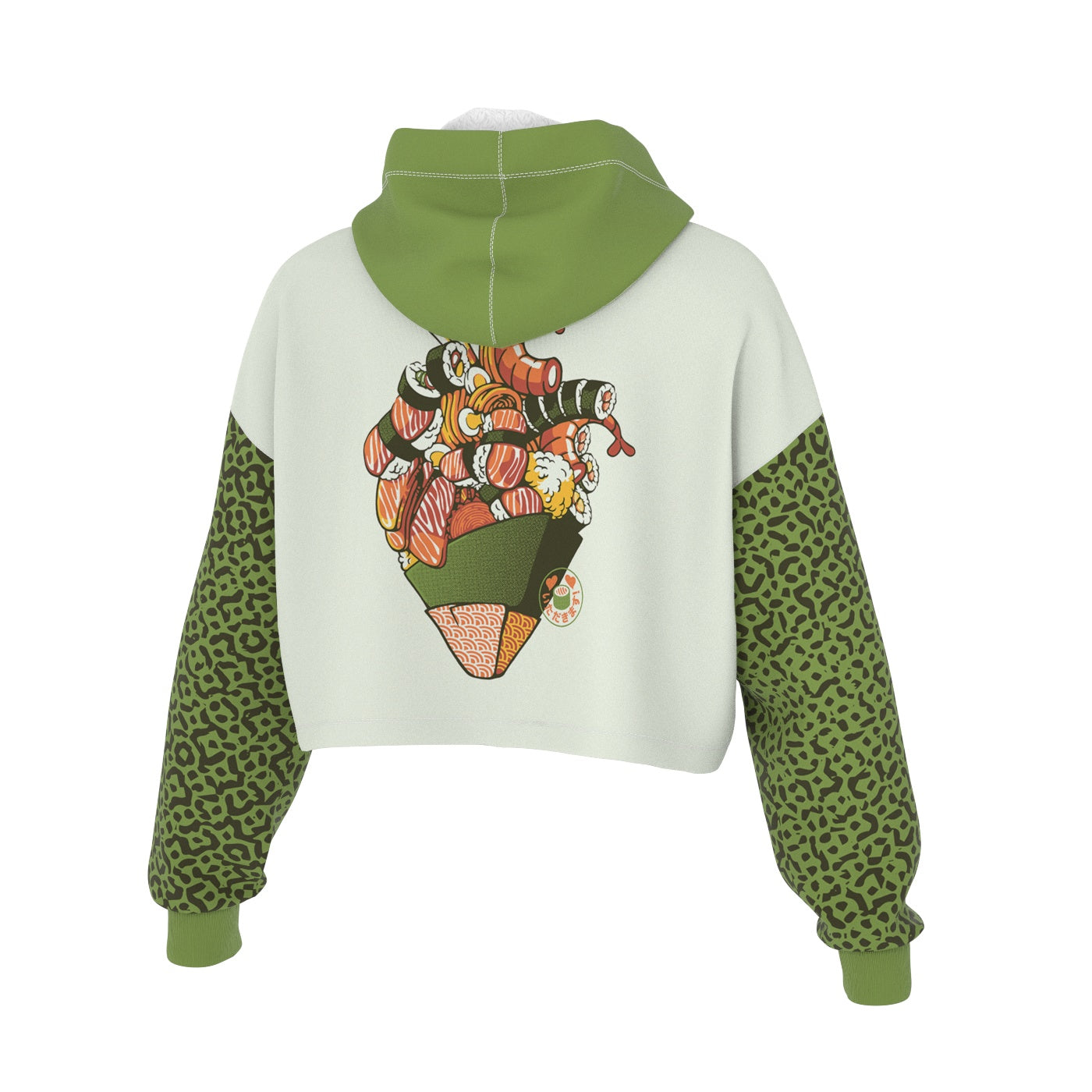 Sushi Heart Cropped Hoodie
