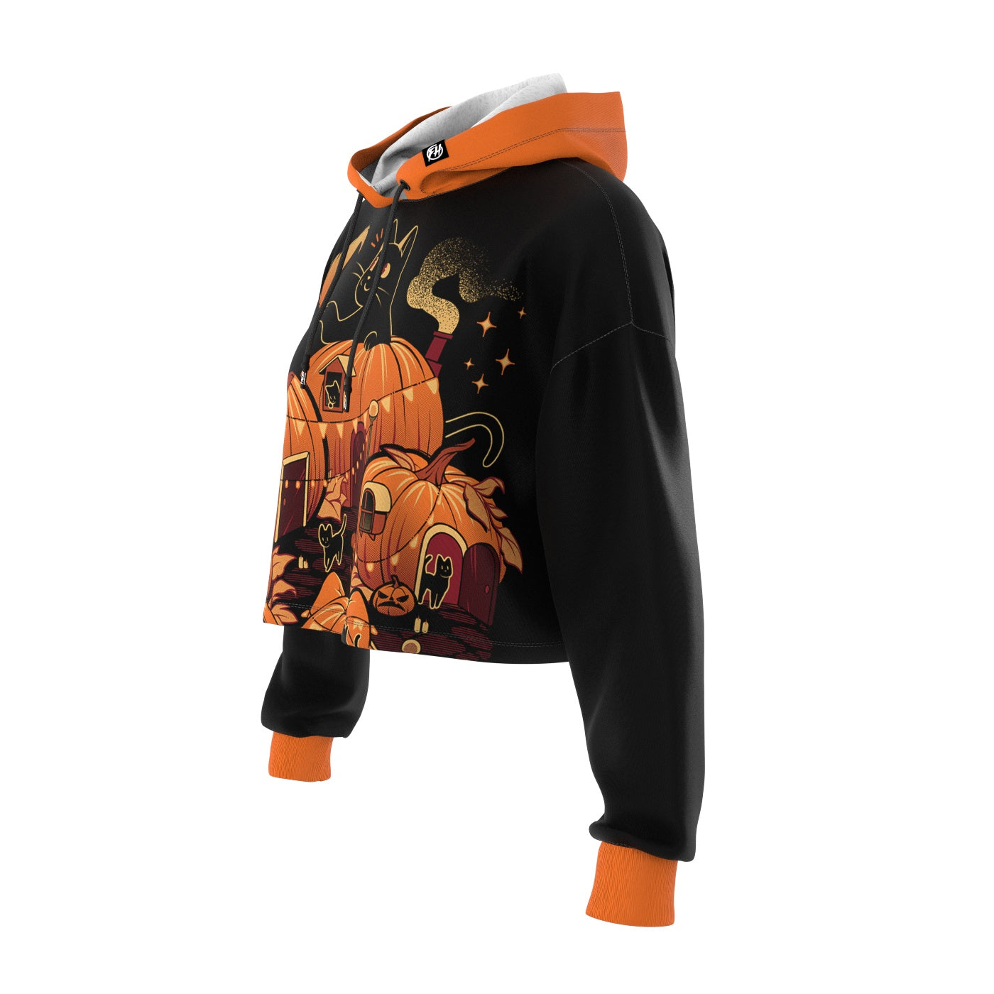 Pumpkin House Cropped Hoodie