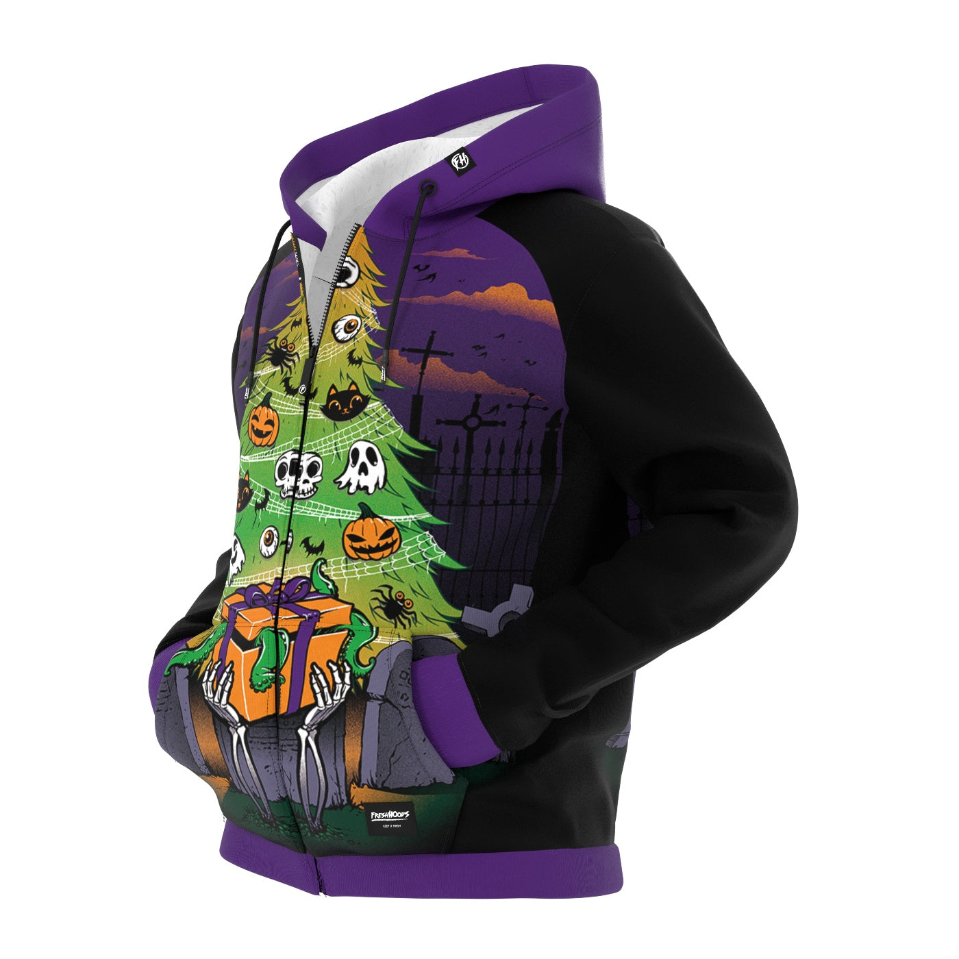 Halloween zip up hoodie sale