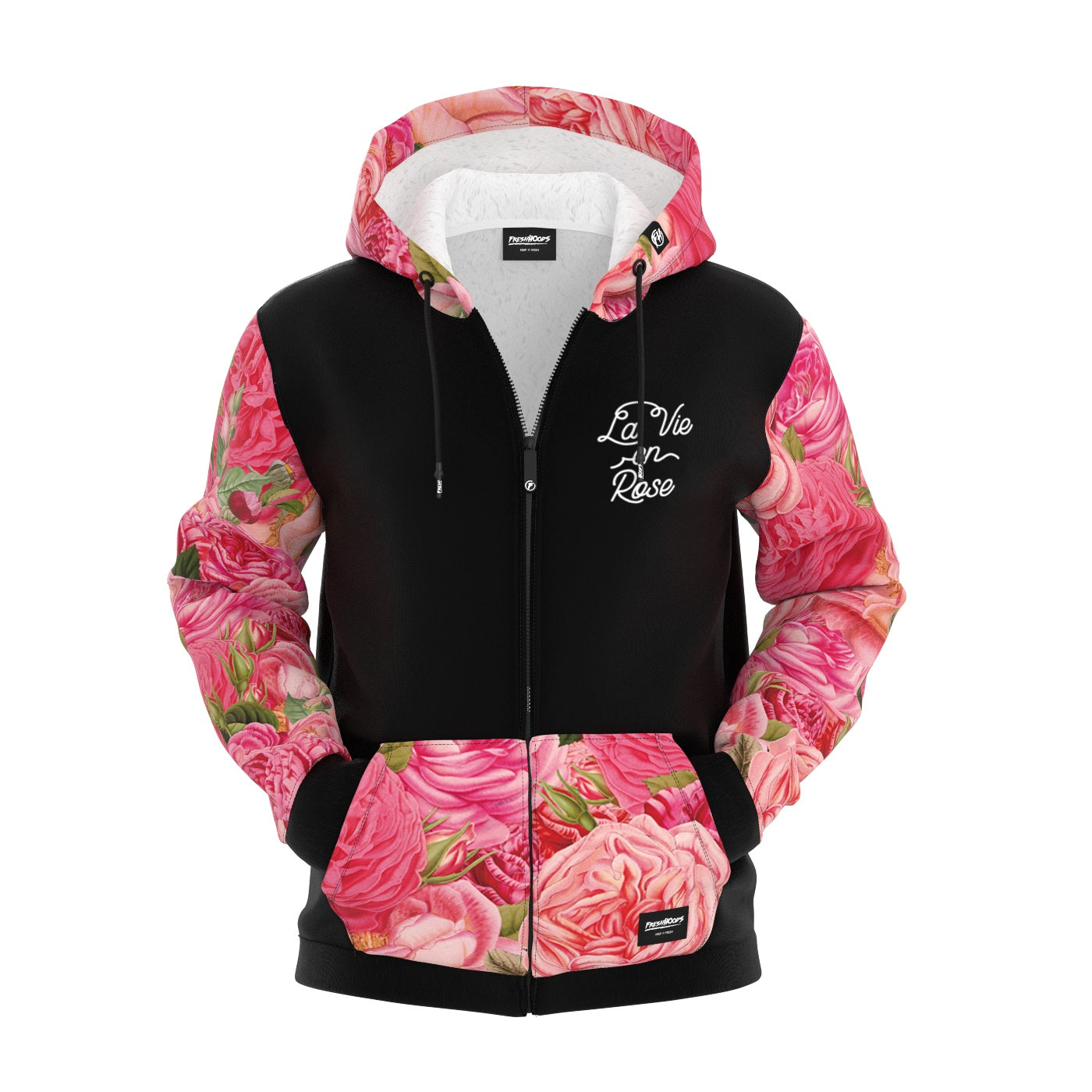 La Vie En Rose Zip Up Hoodie