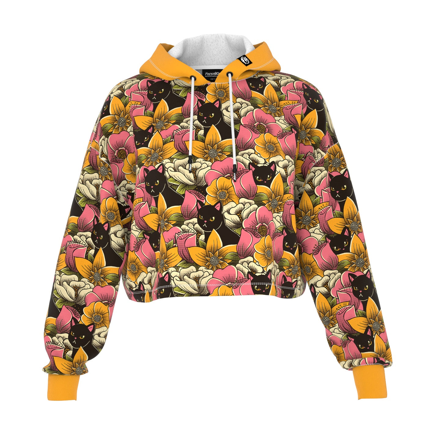 Cat's In A Field Cropped Hoodie