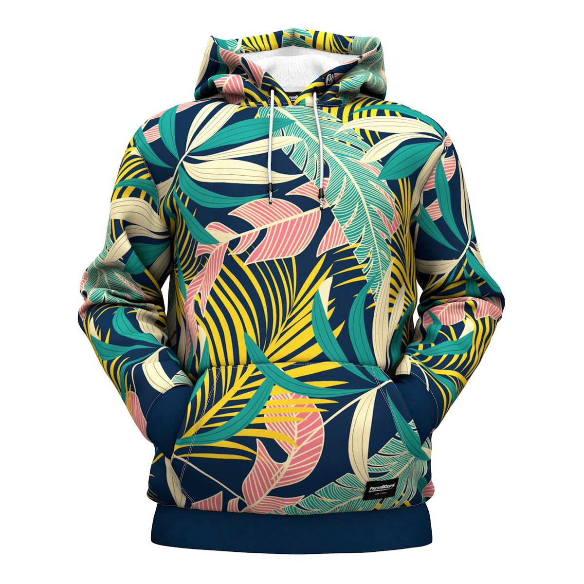 Tropical Beach Design with Rotating Background' Men's Hoodie