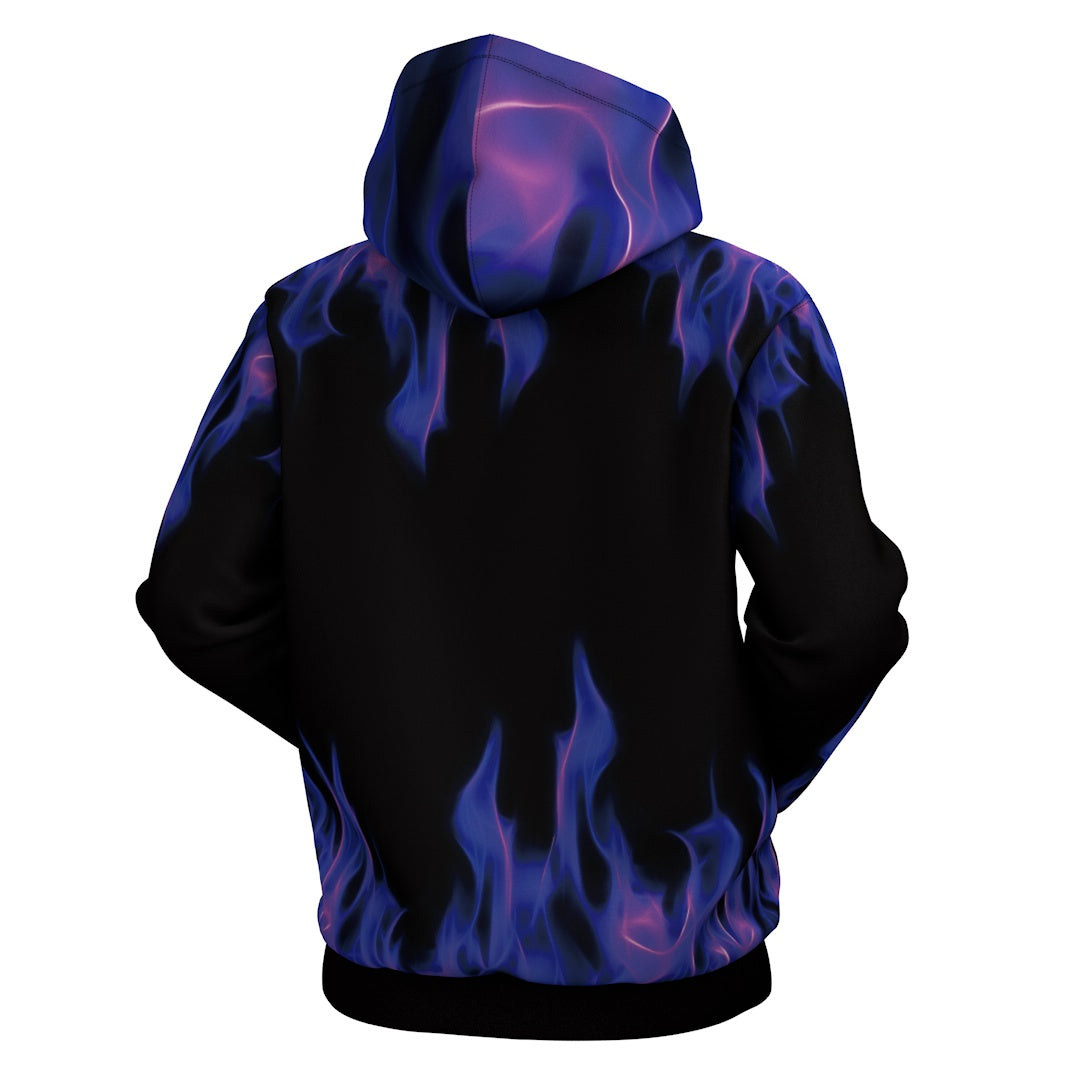 Purple cheap fire hoodie