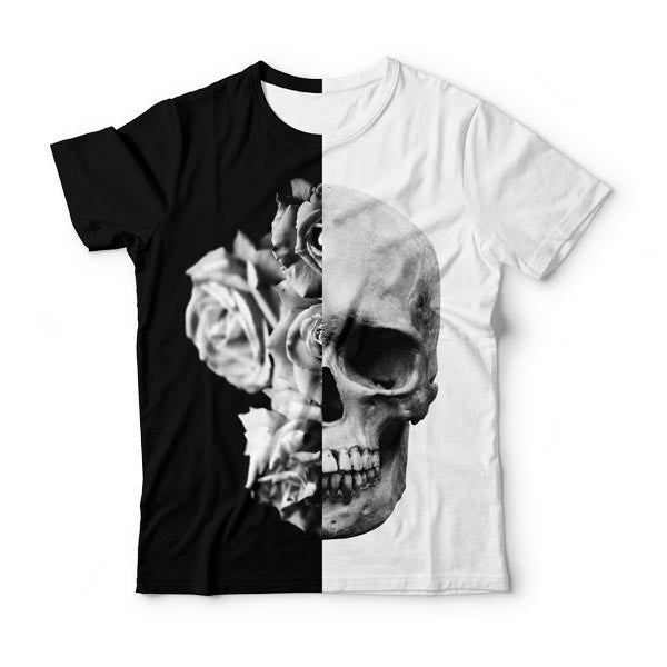 Black & White Skull T-Shirt