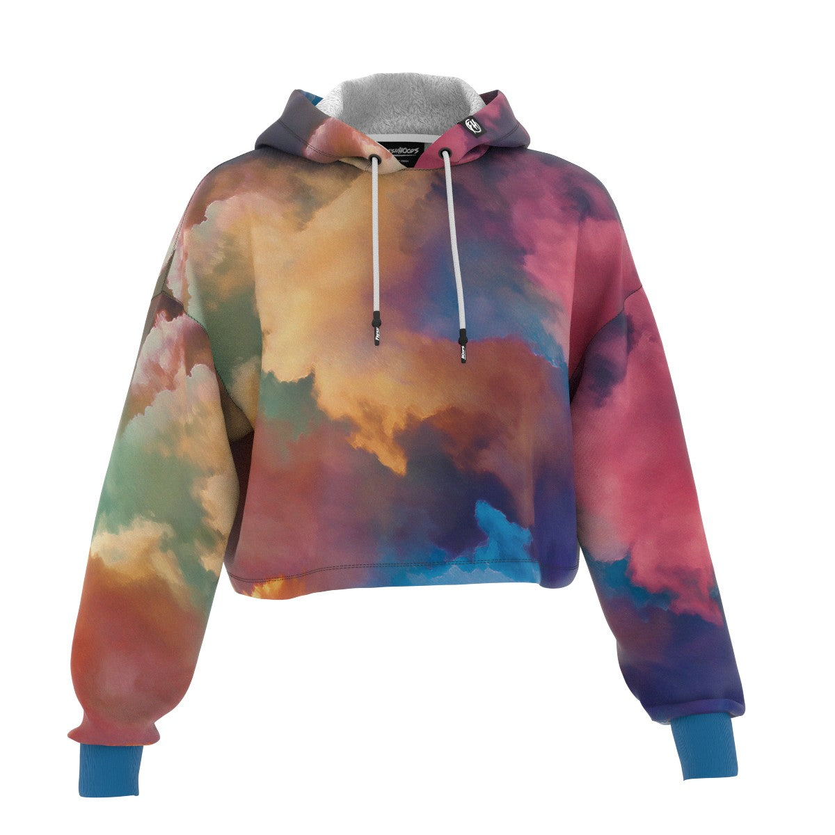 Abstract Cropped Hoodie