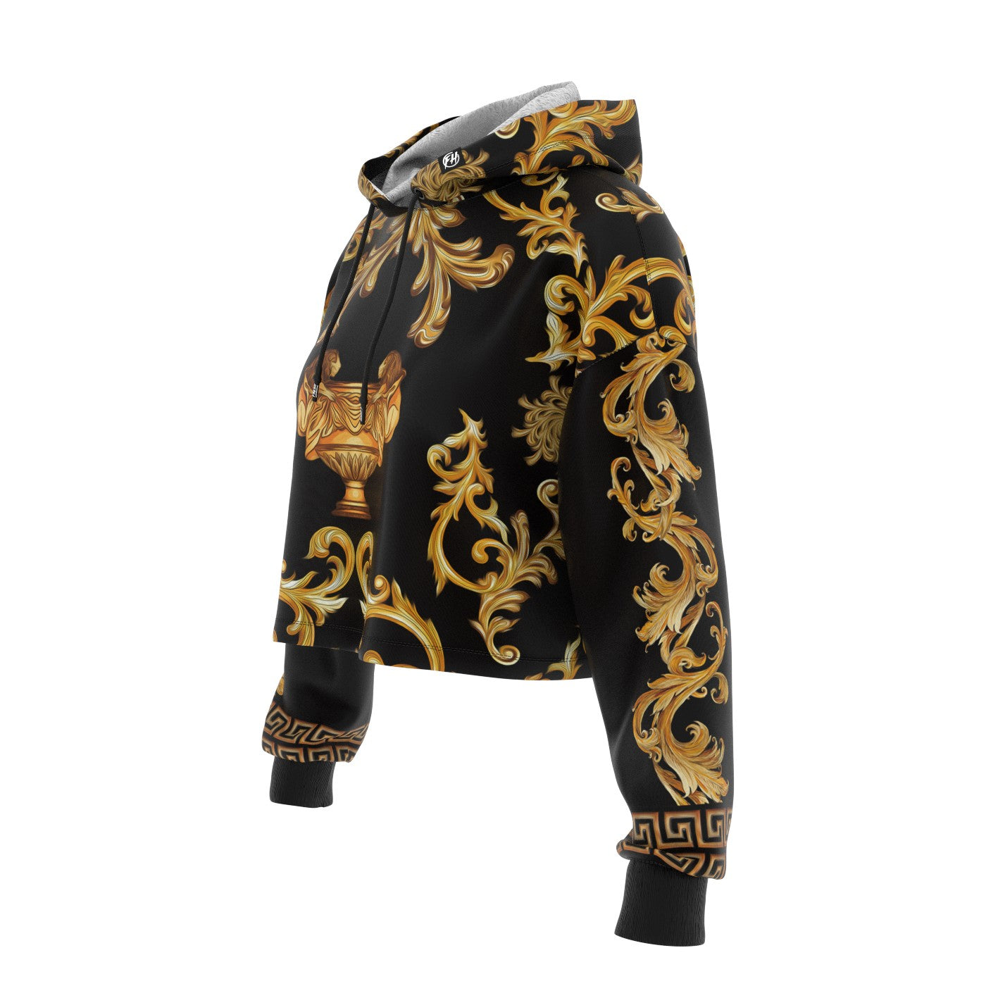 Baroque Cropped Hoodie