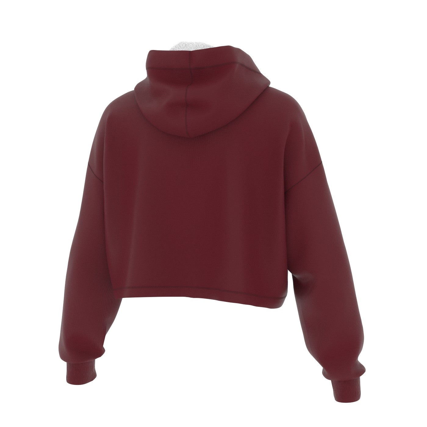 Red crop cheap top hoodie