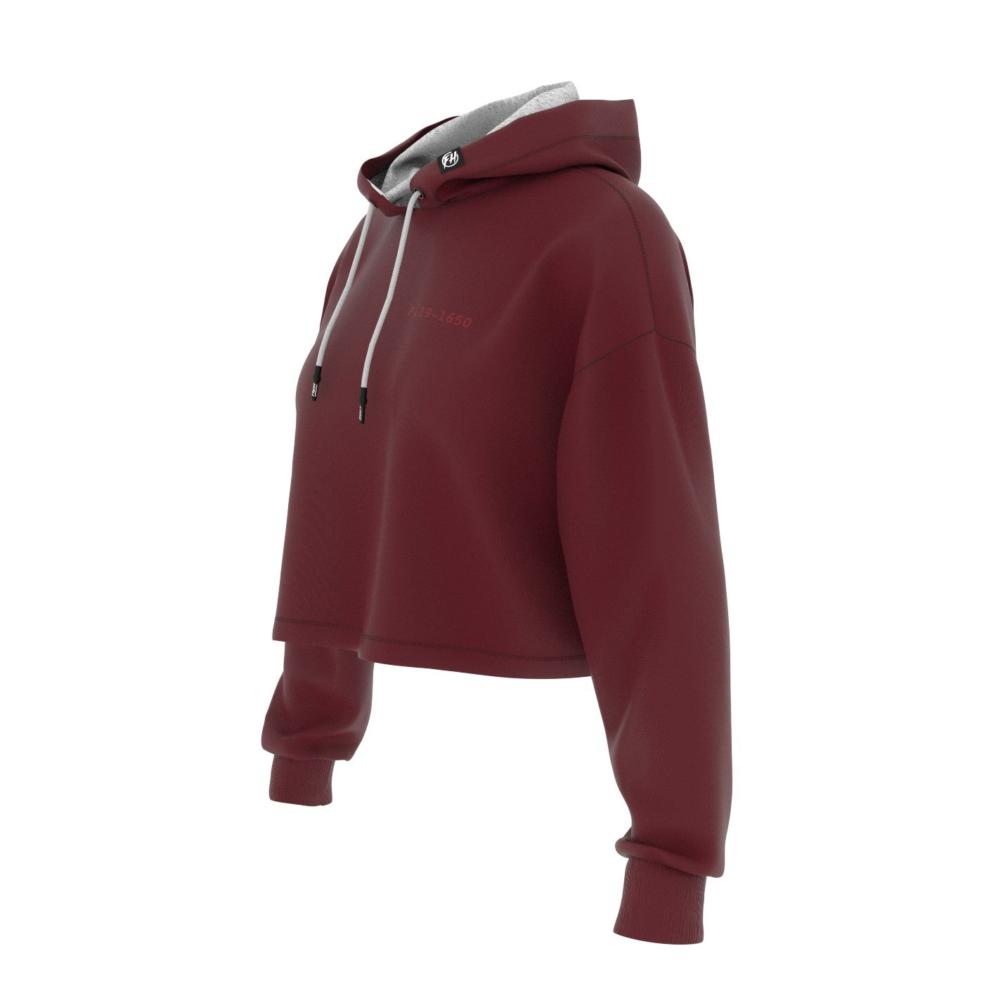 Red cheap cropped hoodie