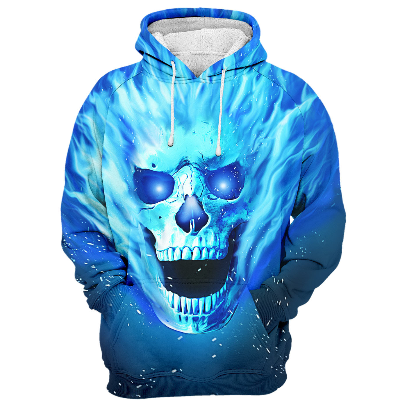 Blue cheap skull hoodie