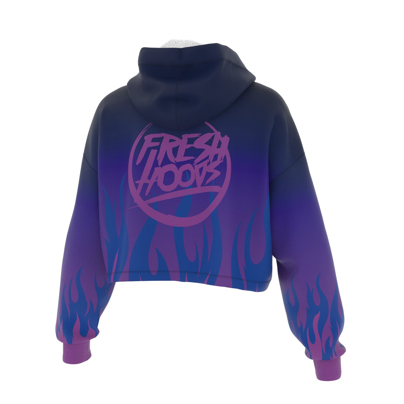 Burn In Colors Cropped Hoodie