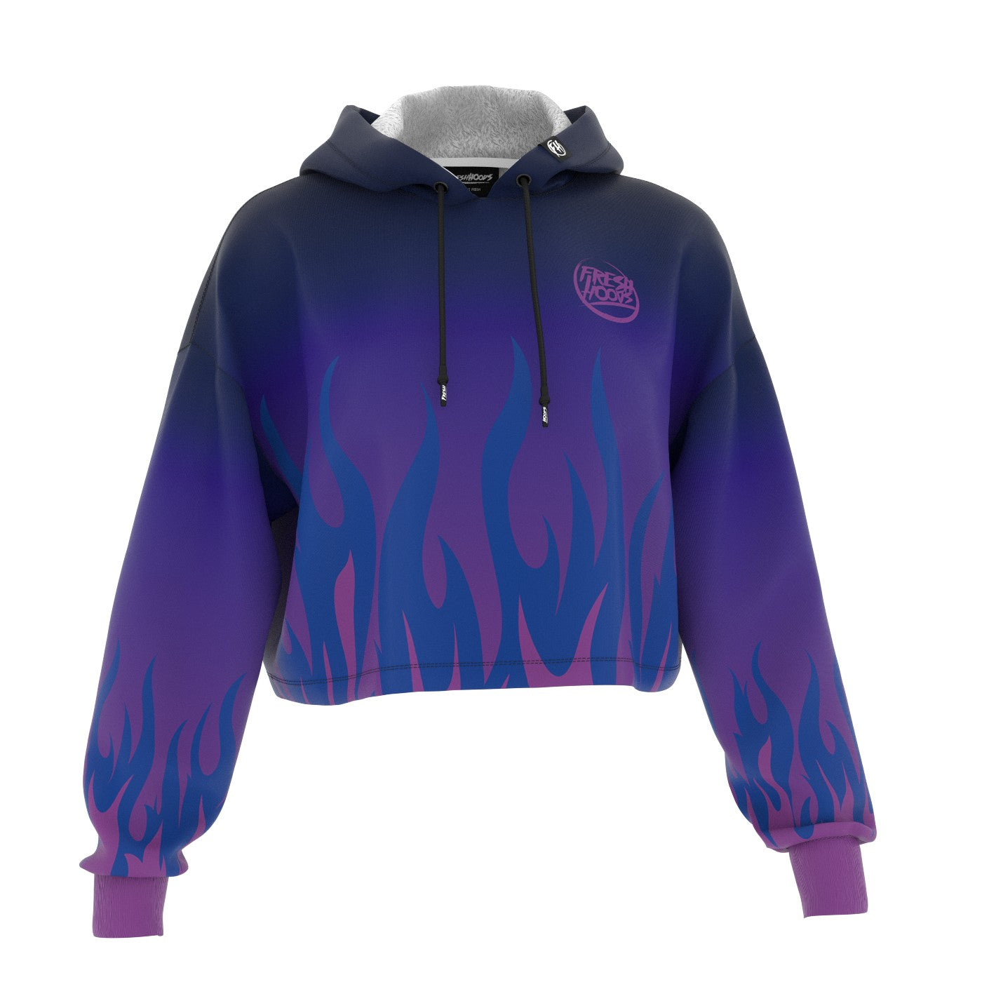 Burn In Colors Cropped Hoodie