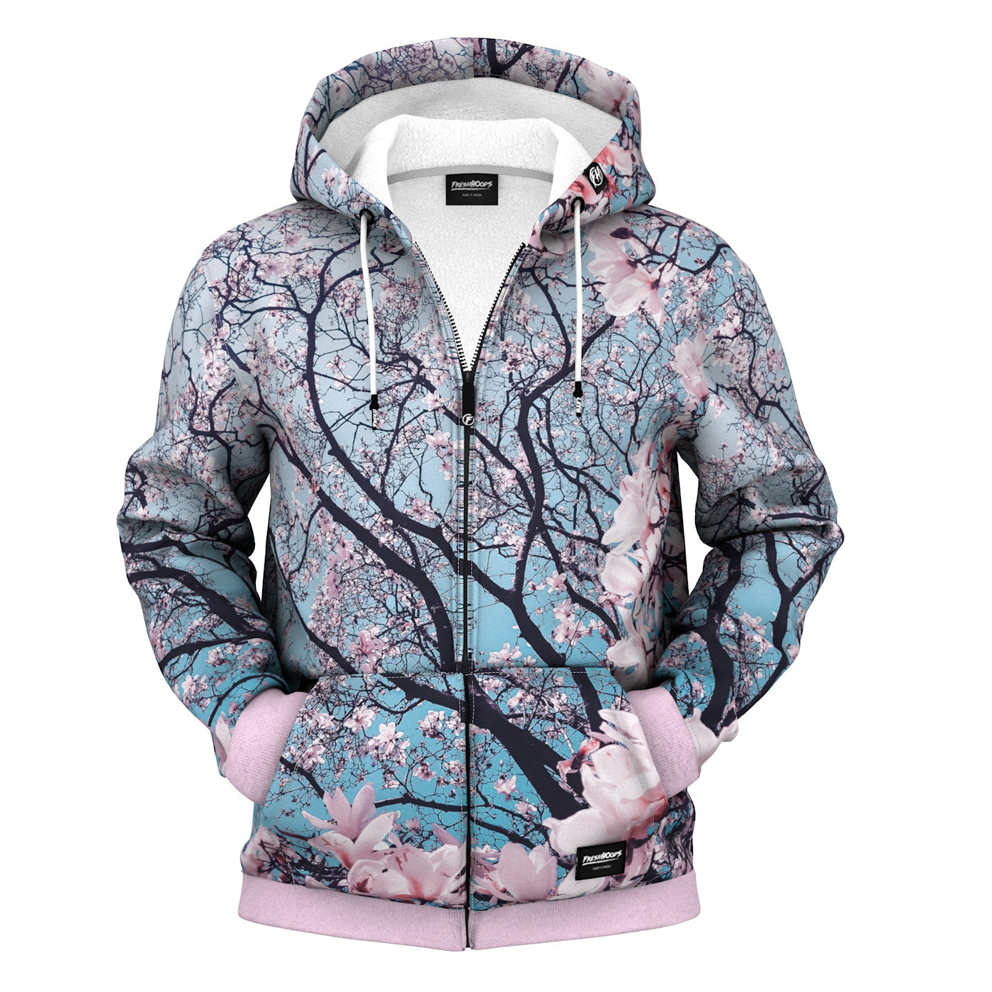 Cherry Blossom Zip Up Hoodie