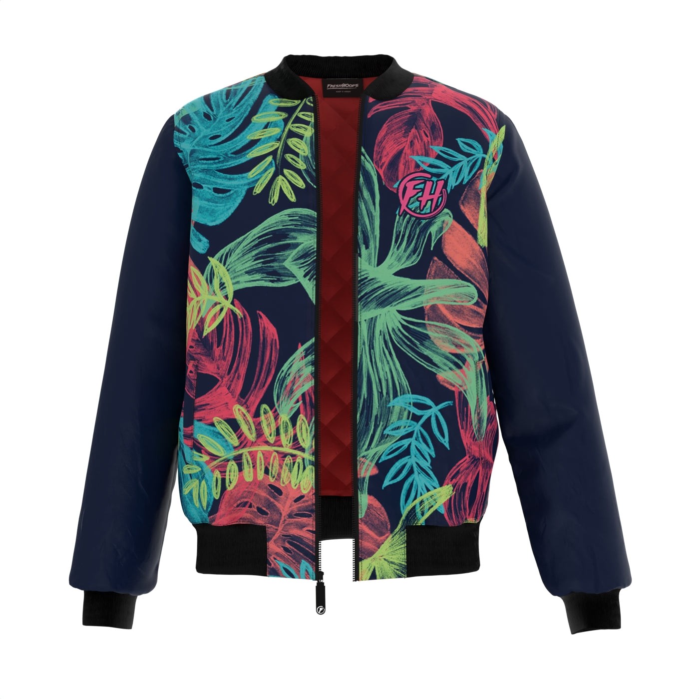 Colorful Leaves Bomber Jacket