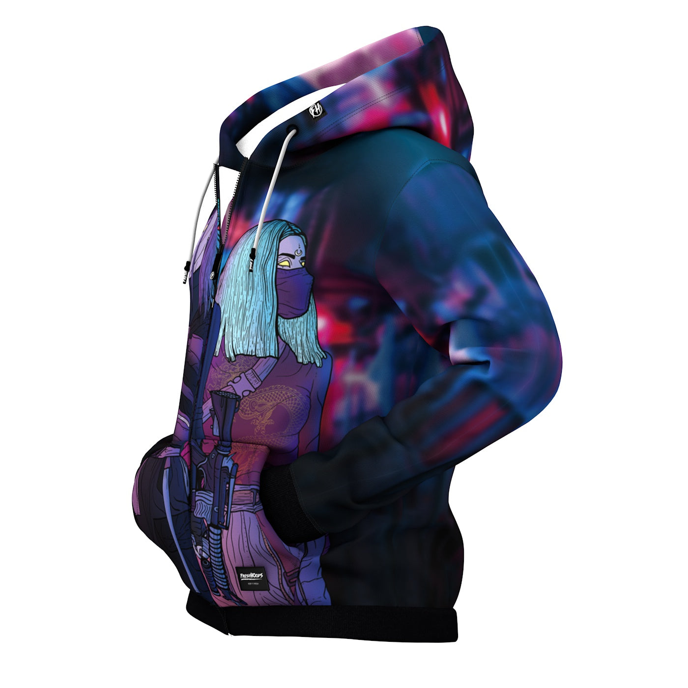 Cyberpunk zip up discount hoodie