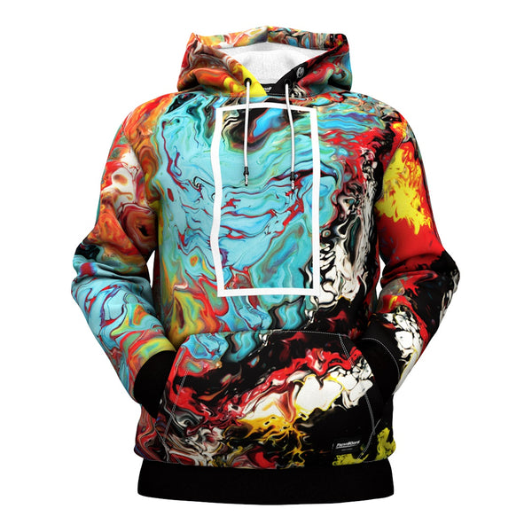 ★Adererror★HAND PAINTING PRINT HOOD SWEATSHIRTS Colorful Paint drip Hand print Hooded sweatshirt Top size