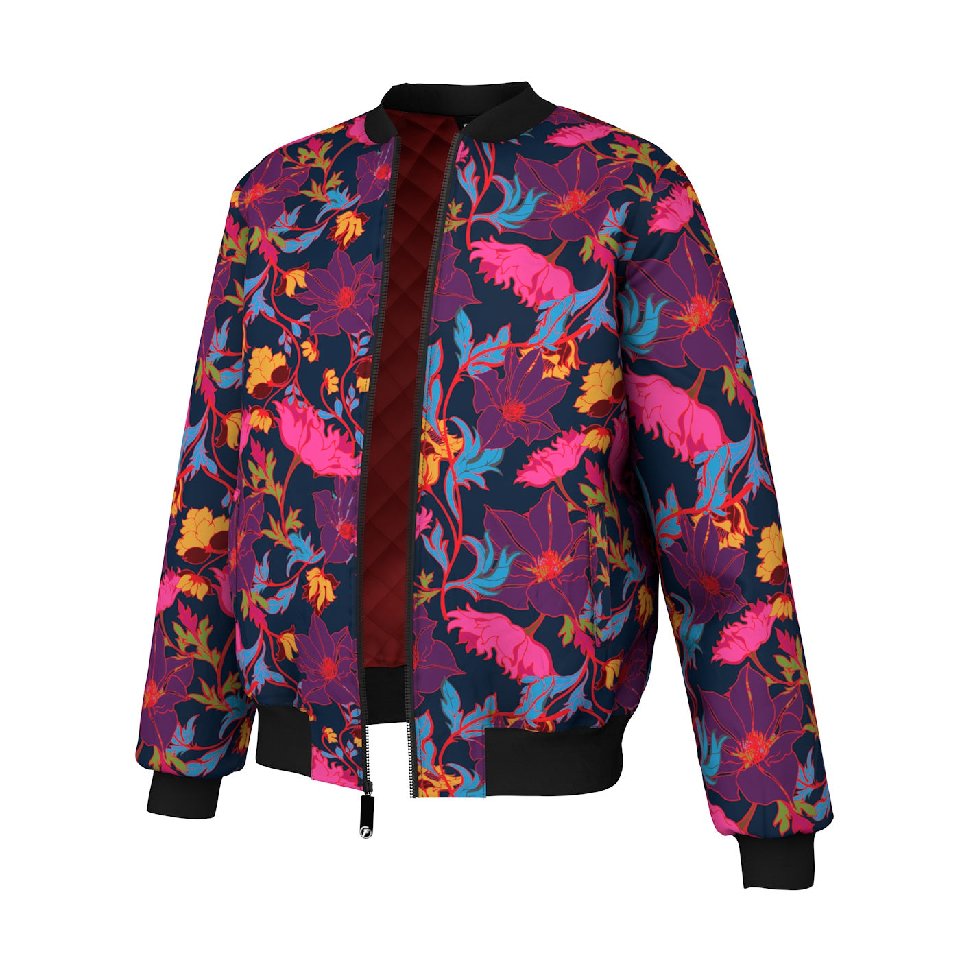 Fairy Tale Night Floral Bomber Jacket