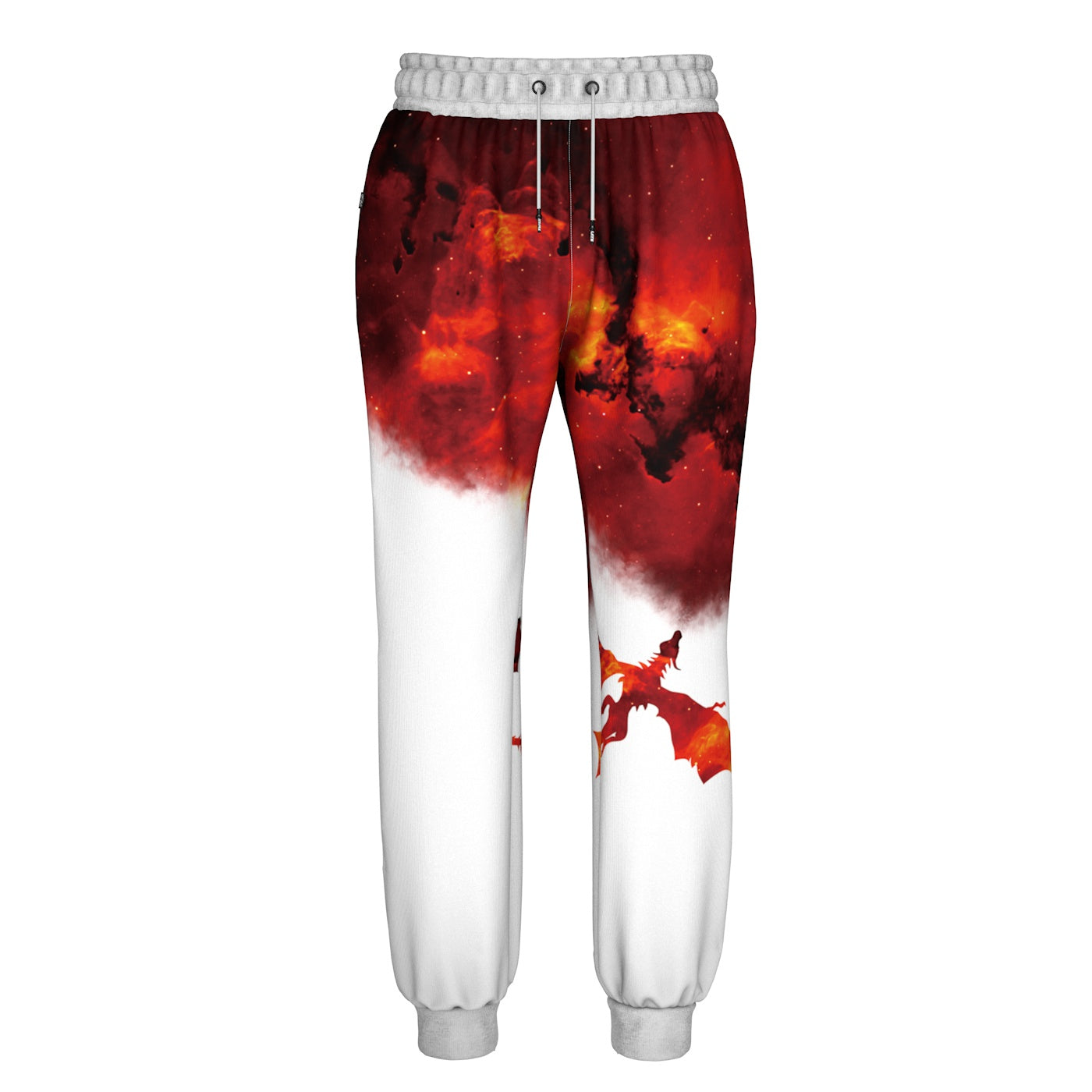 FLAME SWEATPANTS WHITE & RED