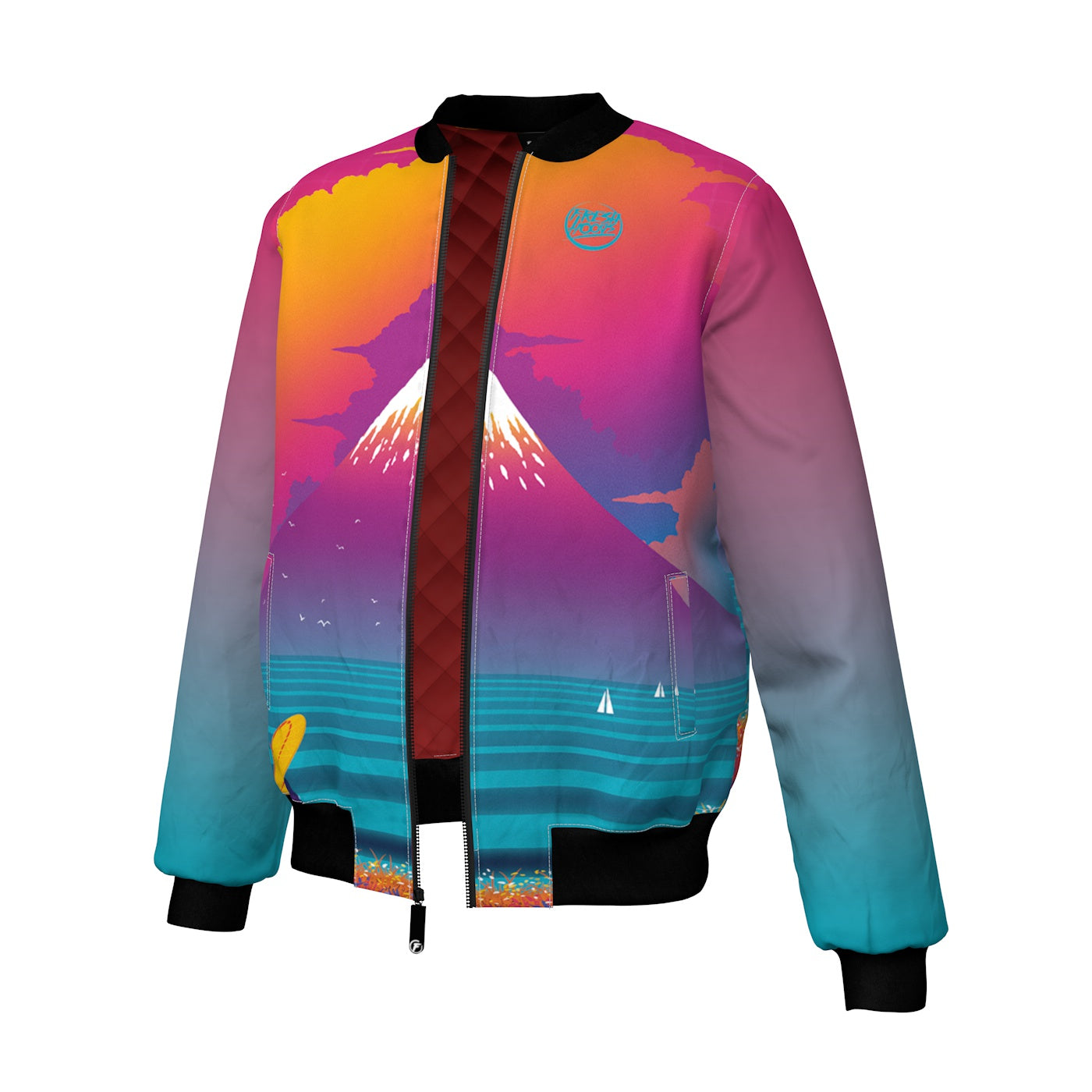 Cyber Fuji Bomber Jacket