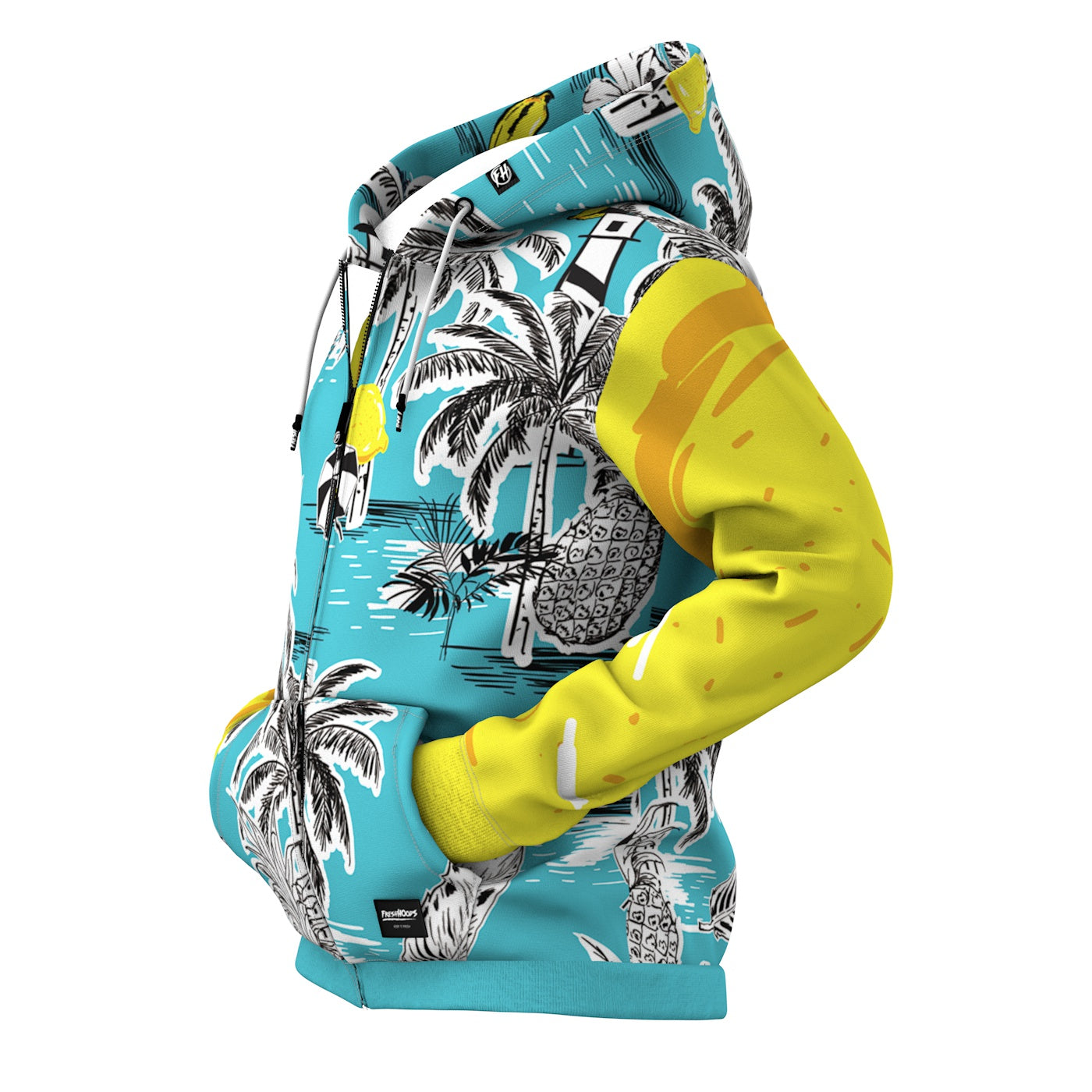 Hawaiian Moe Zip Up Hoodie