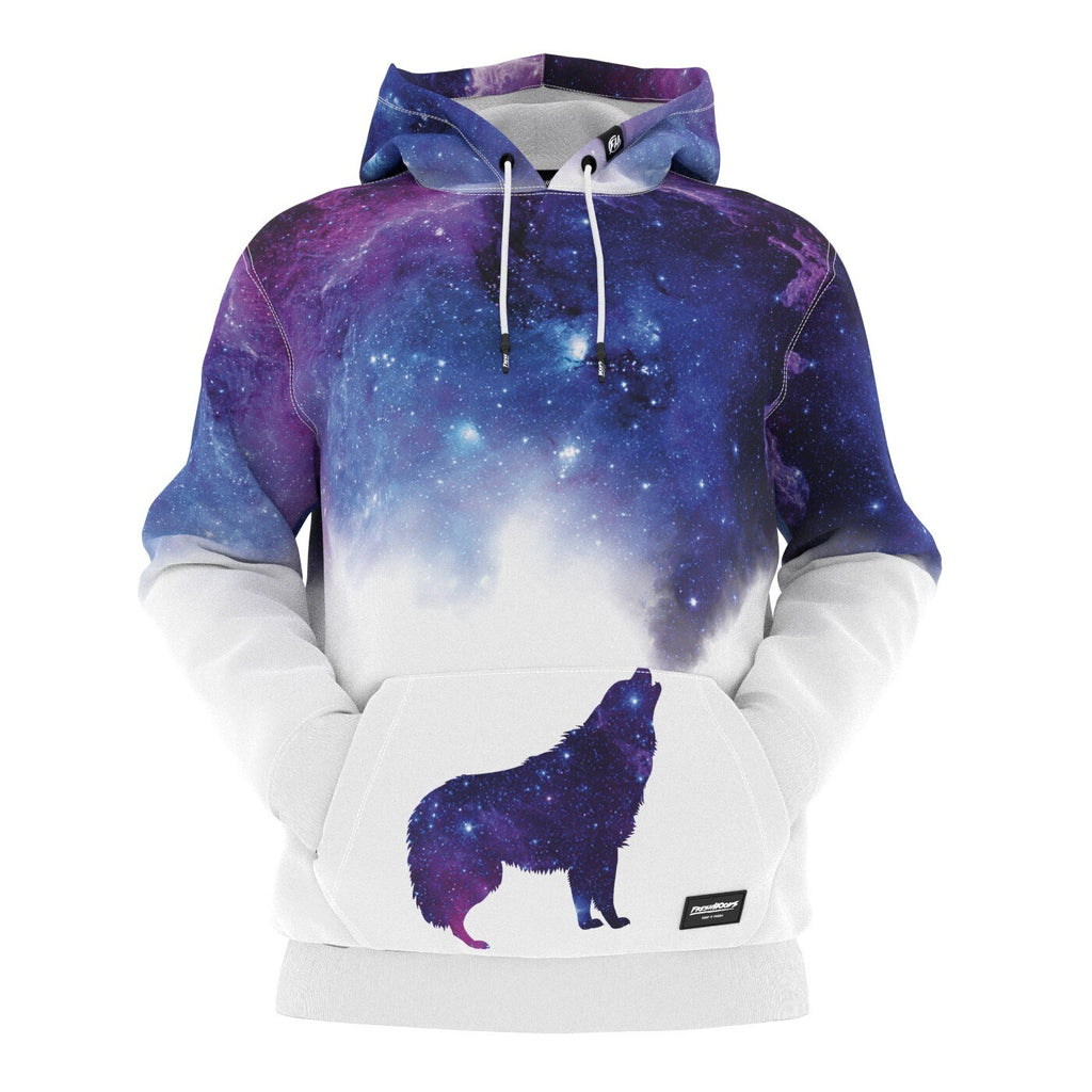Galaxy Howling Wolf Hoodie - Main Image