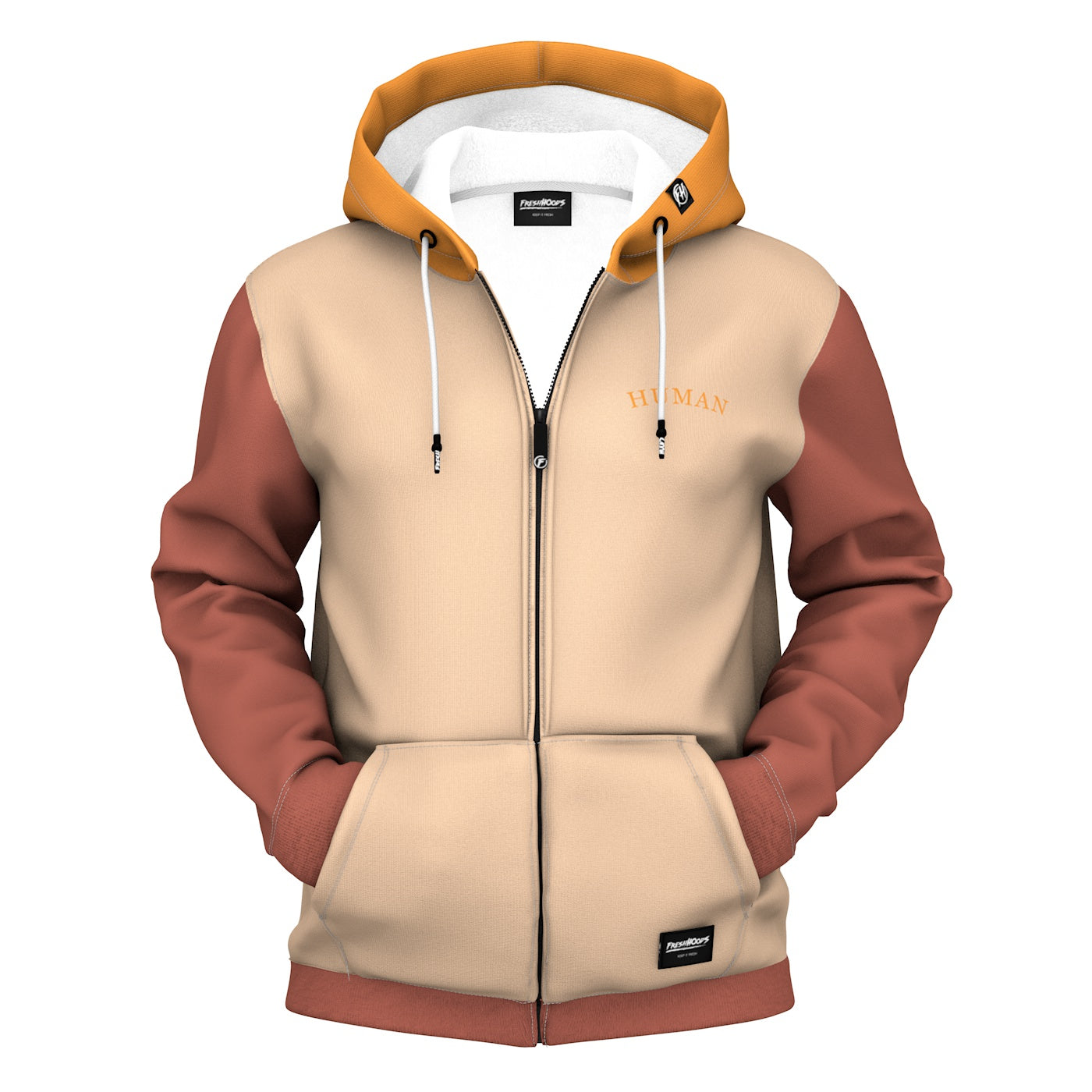 Human Zip Up Hoodie