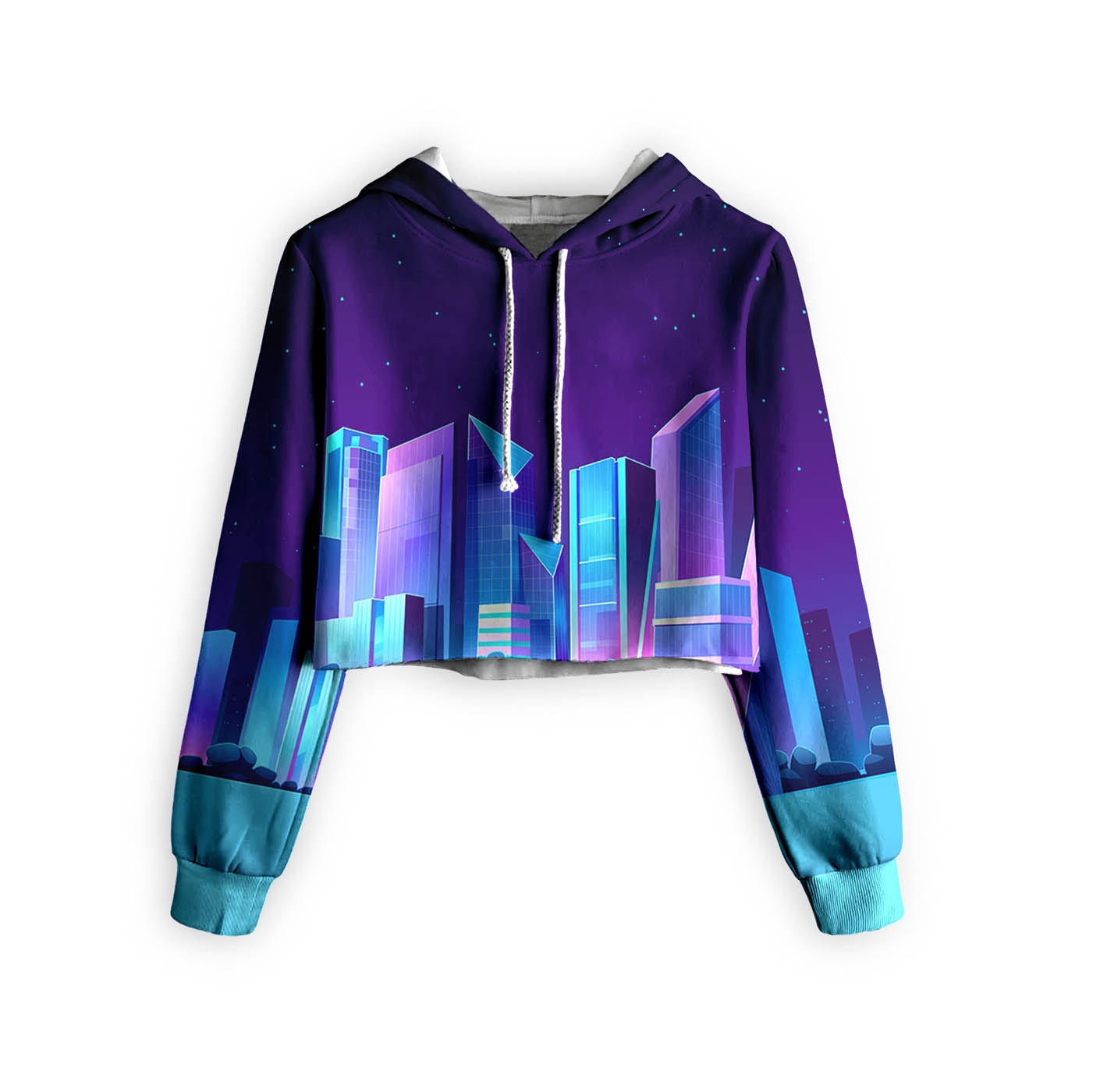 Midnight City Cropped Hoodie