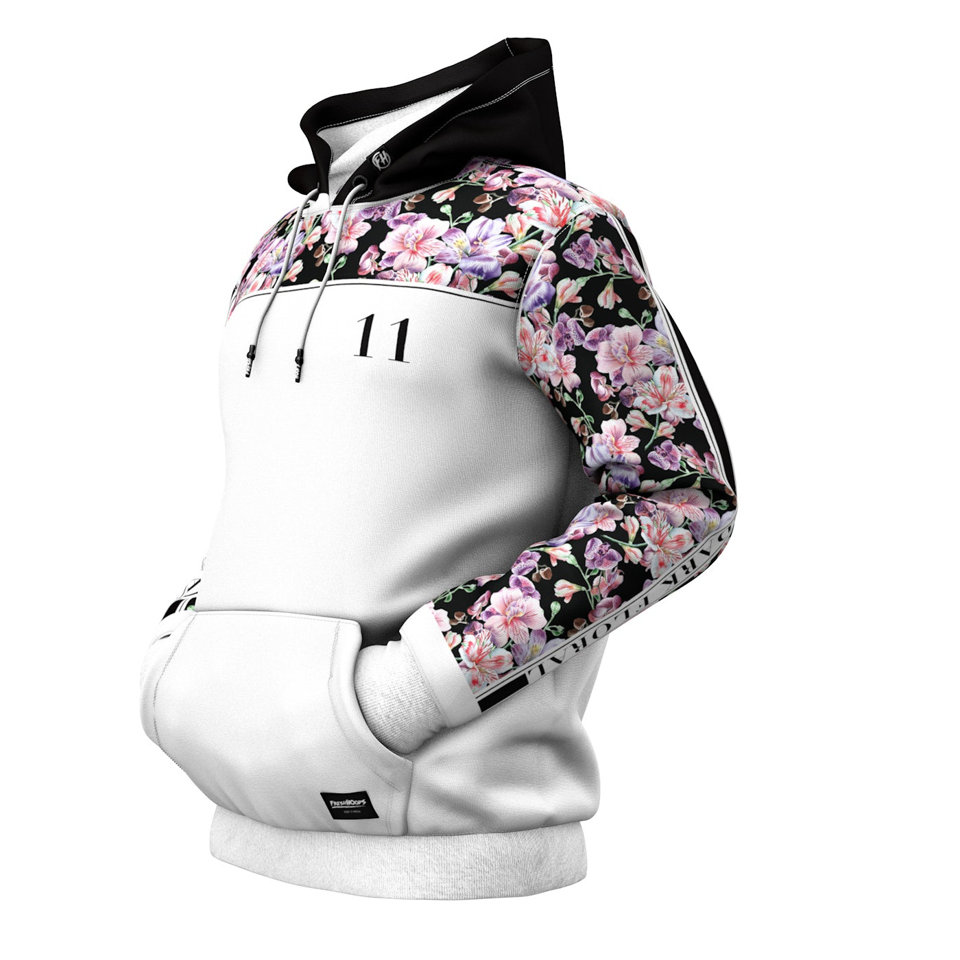 Midnight Pink Blossom Hoodie