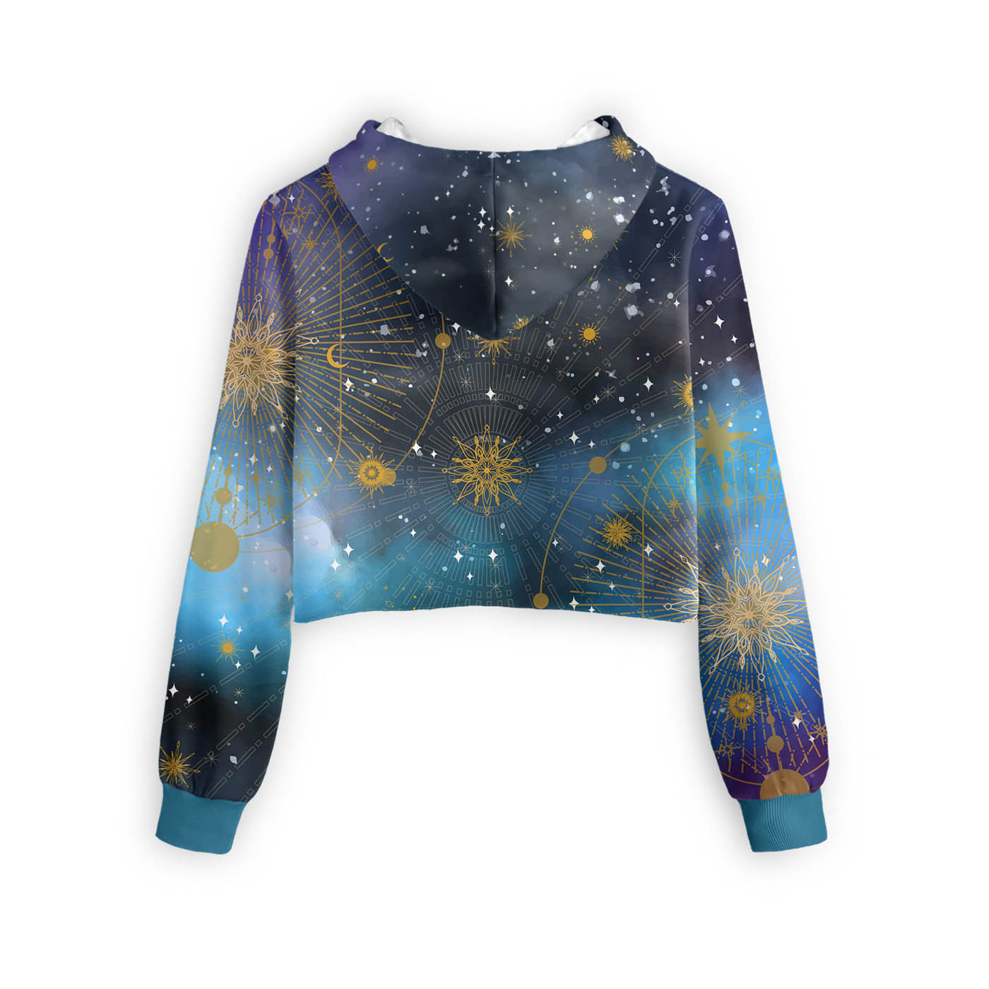 Galaxy crop best sale top hoodie